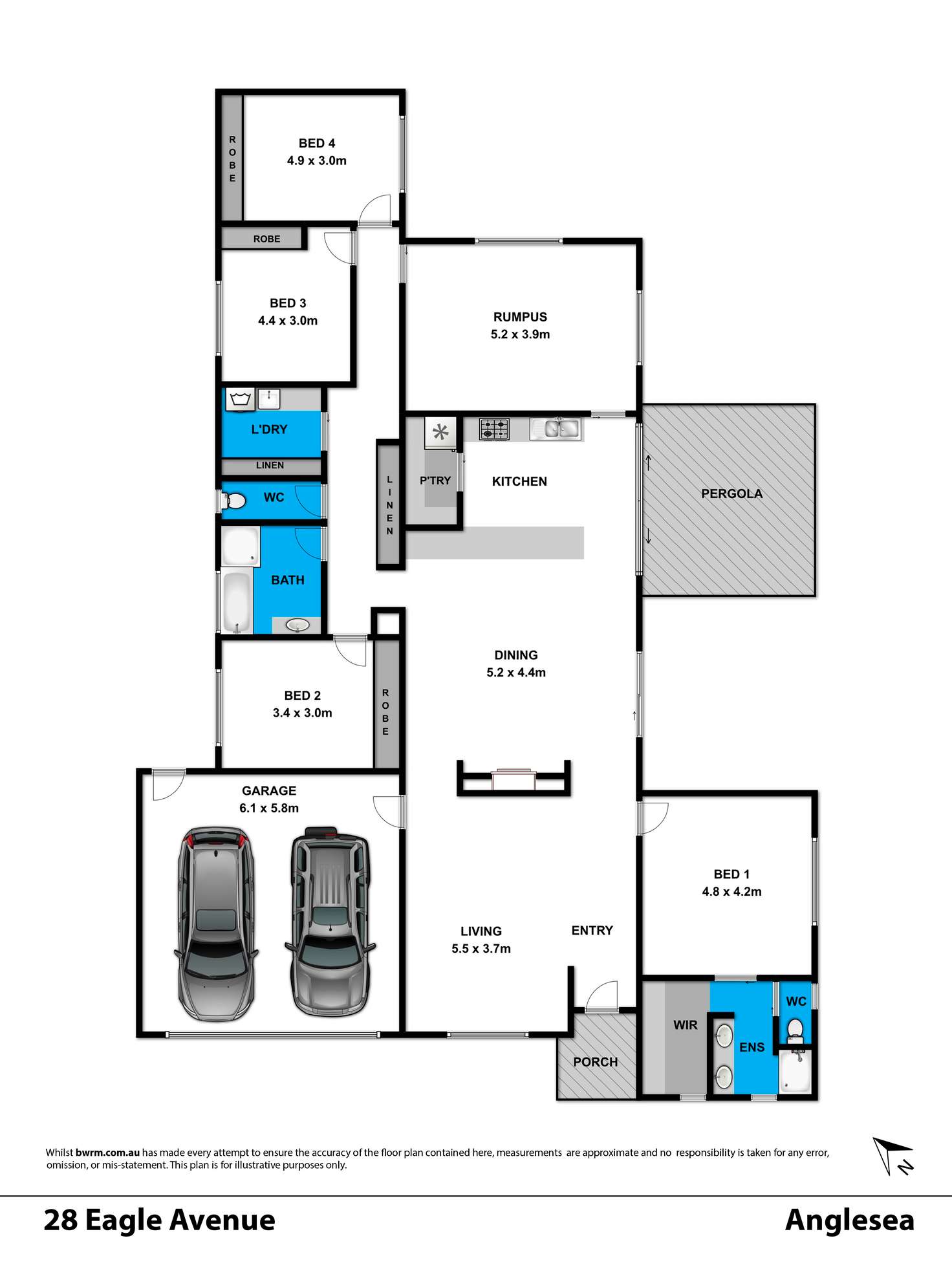 Floorplan of Homely house listing, 28 Eagle Avenue, Anglesea VIC 3230