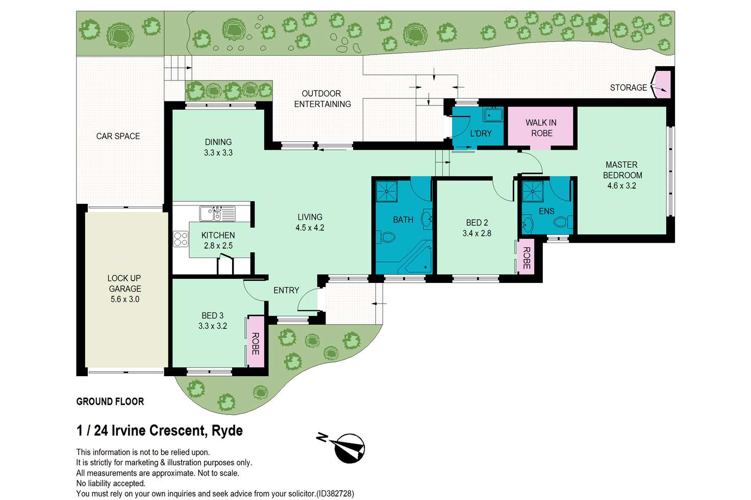 Floorplan of Homely villa listing, 1/24 Irvine Crescent, Ryde NSW 2112