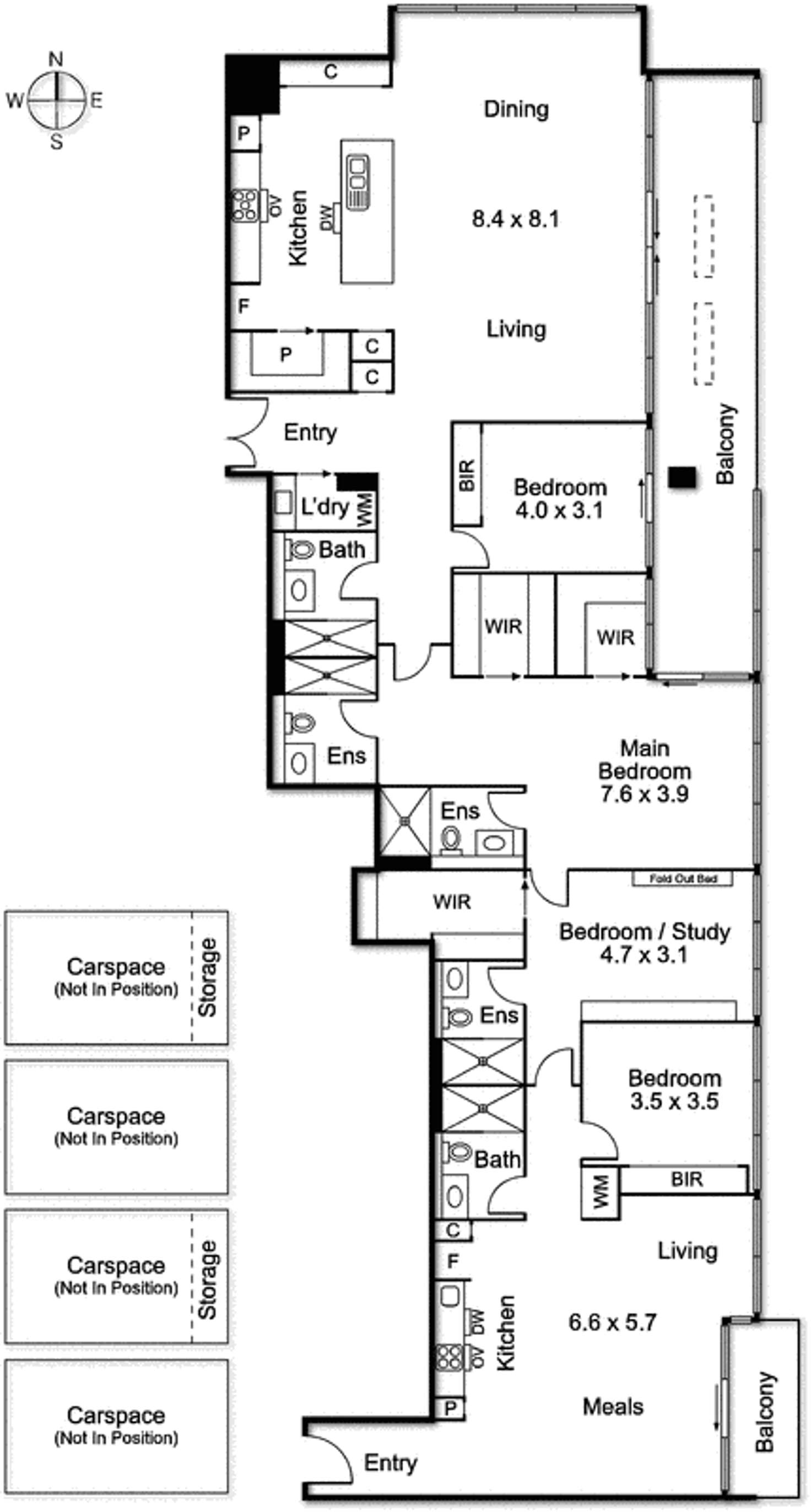 Floorplan of Homely apartment listing, 2401-2406/229 Toorak Road, South Yarra VIC 3141