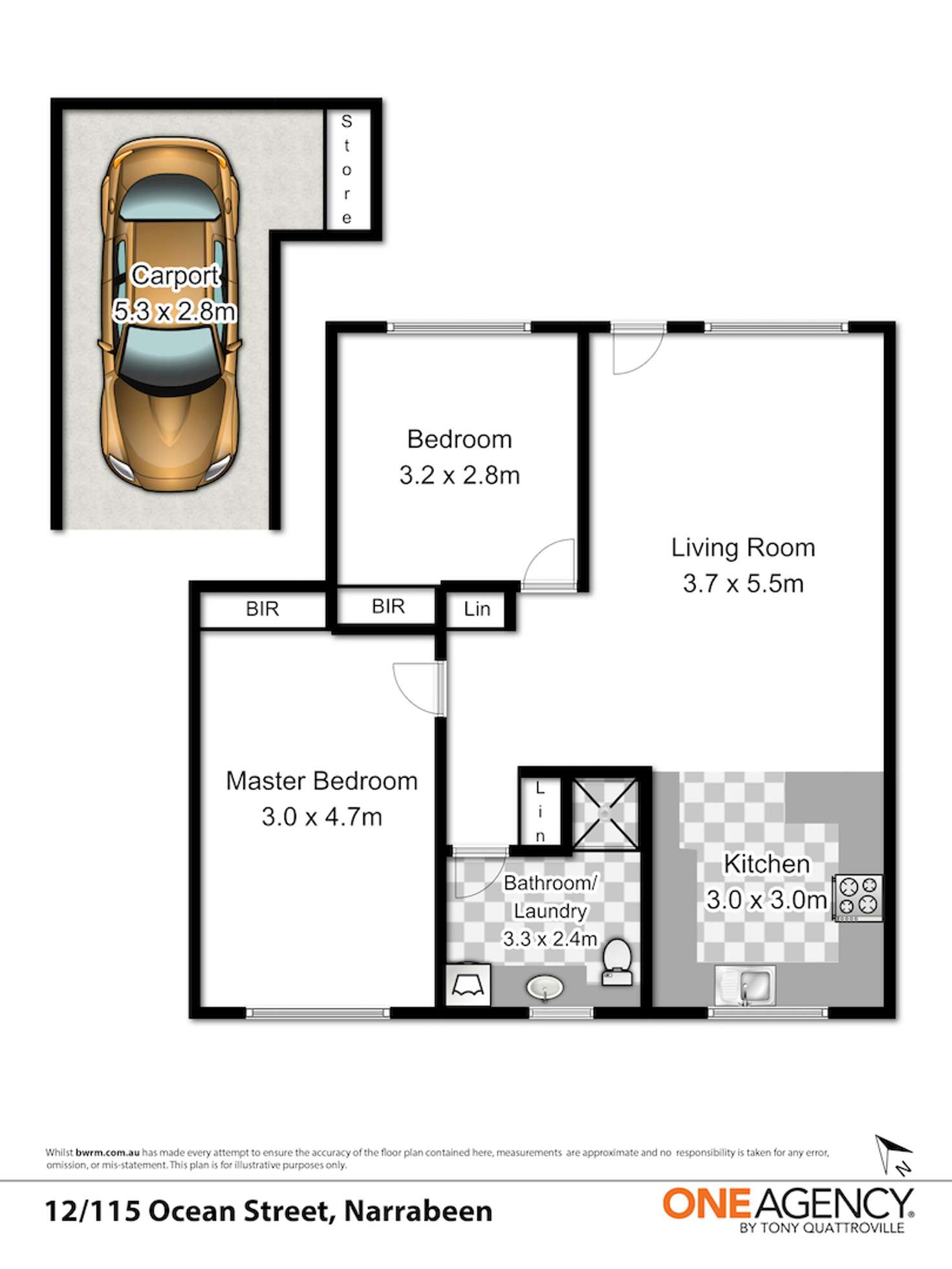 Floorplan of Homely unit listing, 12/115 Ocean Street, Narrabeen NSW 2101