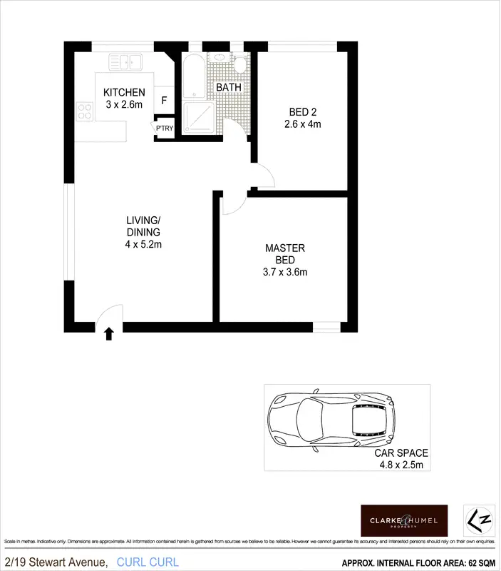 Floorplan of Homely apartment listing, 2/19 Stewart Avenue, Curl Curl NSW 2096
