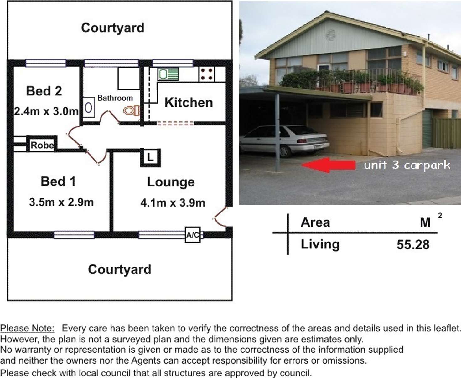 Floorplan of Homely unit listing, 3/49 Kenilworth Road, Parkside SA 5063