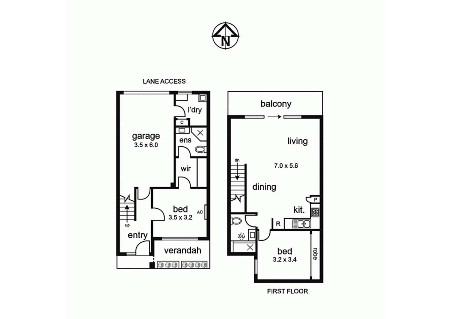 Floorplan of Homely townhouse listing, 20/158 Clarendon Street, Thornbury VIC 3071