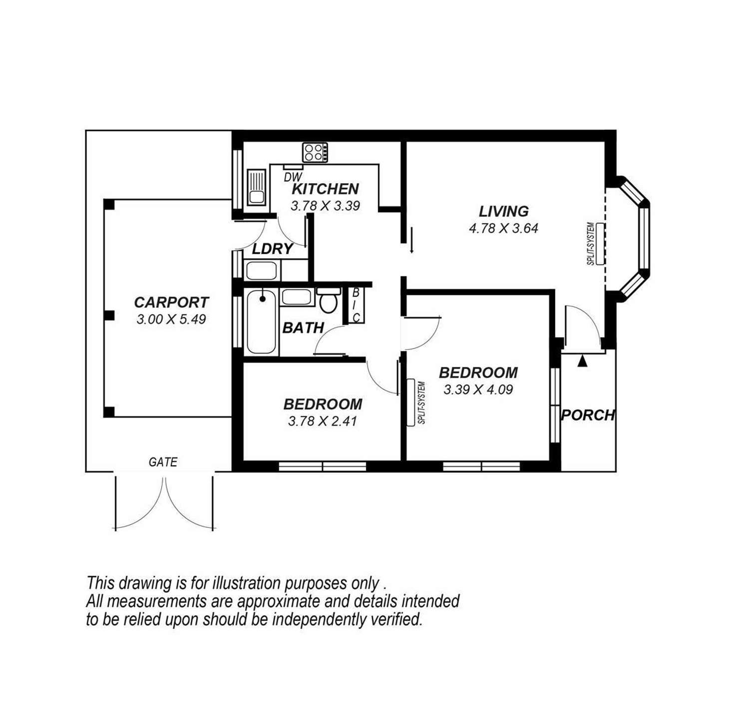 Floorplan of Homely unit listing, Unit 1/23 William Street, Hawthorn SA 5062