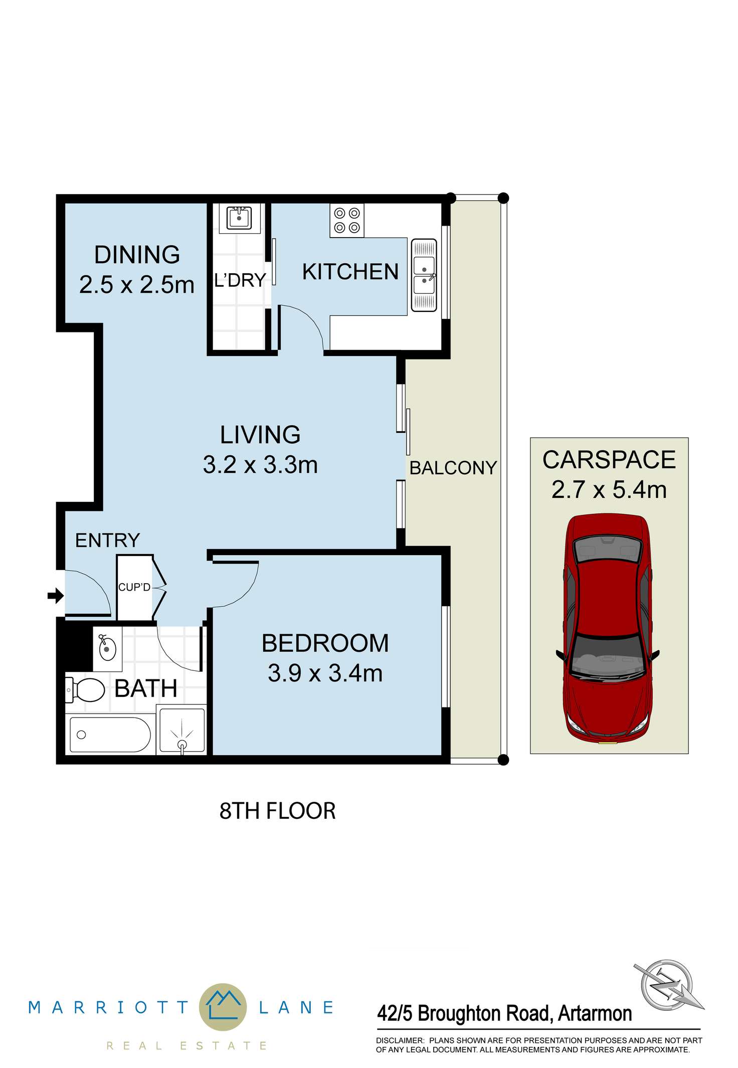 Floorplan of Homely unit listing, 42/5 Broughton Road, Artarmon NSW 2064
