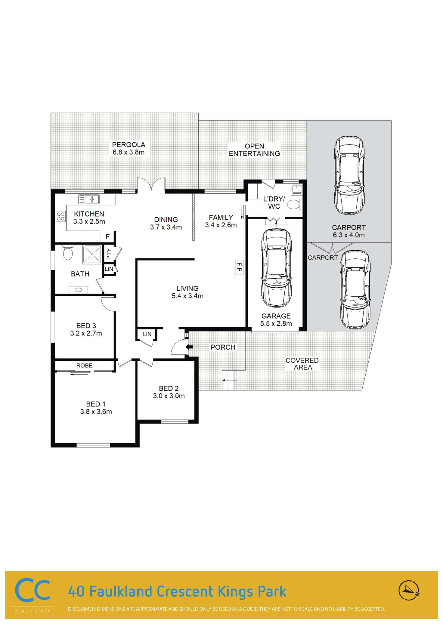 Floorplan of Homely house listing, 40 Faulkland Cres, Kings Park NSW 2148
