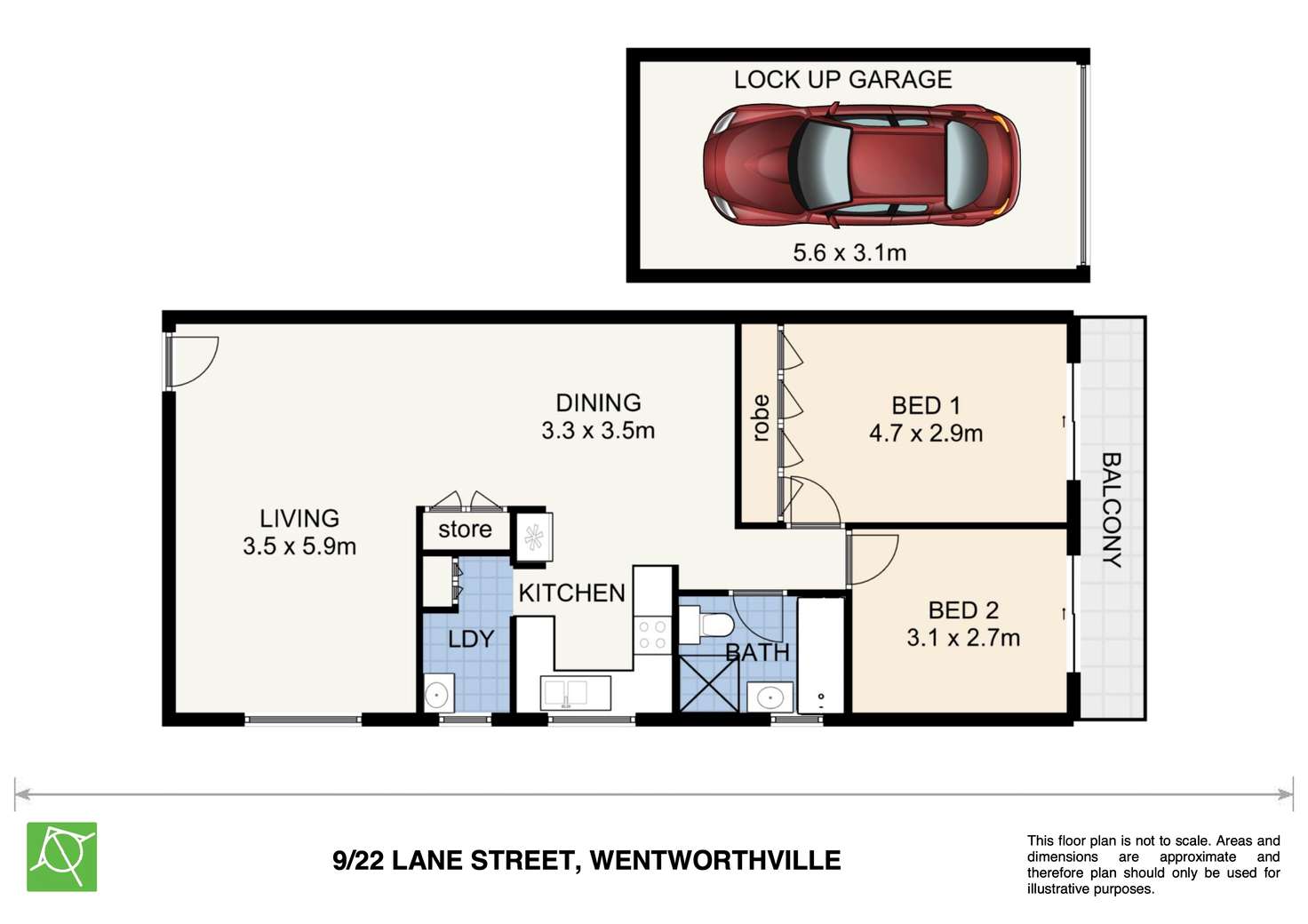 Floorplan of Homely unit listing, 9/22-24 Lane Street, Wentworthville NSW 2145