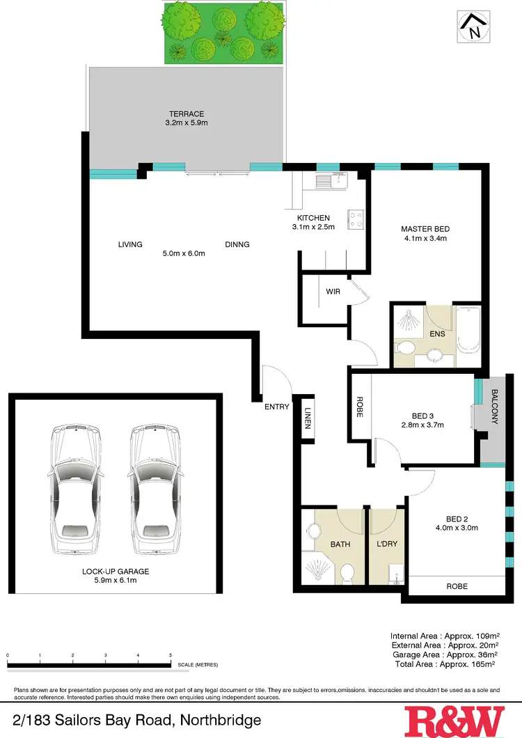 Floorplan of Homely apartment listing, 2/183 Sailors Bay Road, Northbridge NSW 2063