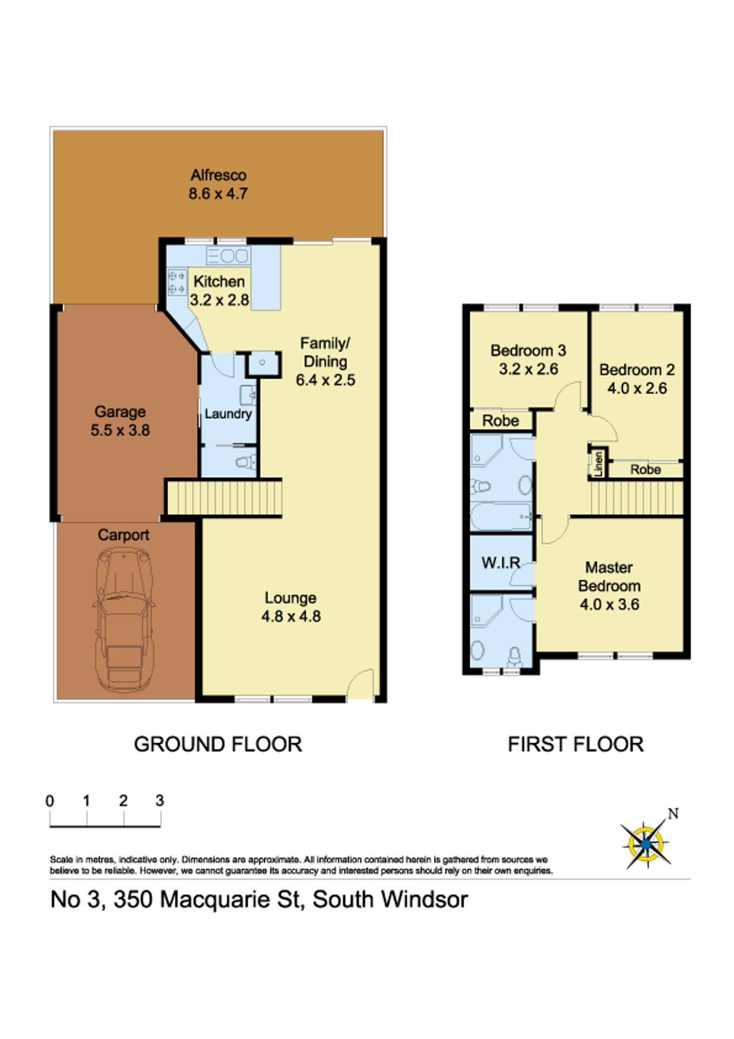 Floorplan of Homely townhouse listing, 3/350 Macquarie St, South Windsor NSW 2756