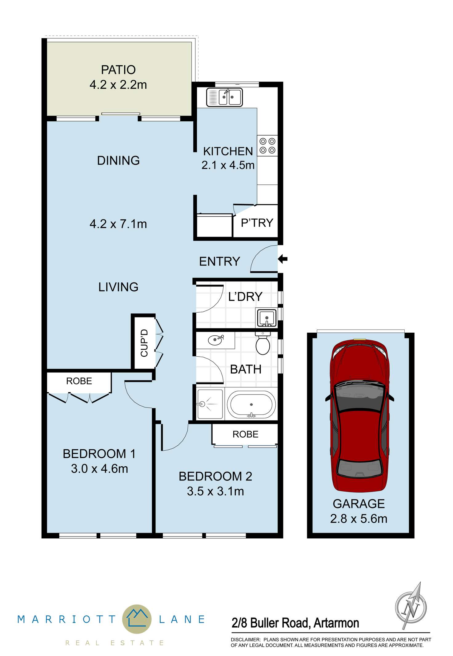 Floorplan of Homely unit listing, 2/8 Buller Road, Artarmon NSW 2064