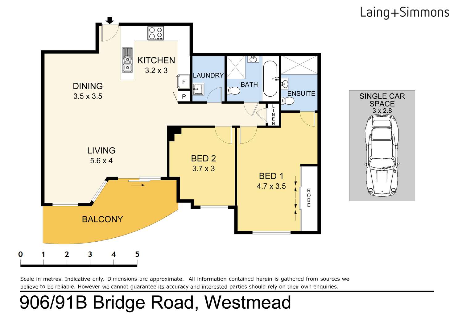 Floorplan of Homely unit listing, 906/91B Bridge Road, Westmead NSW 2145