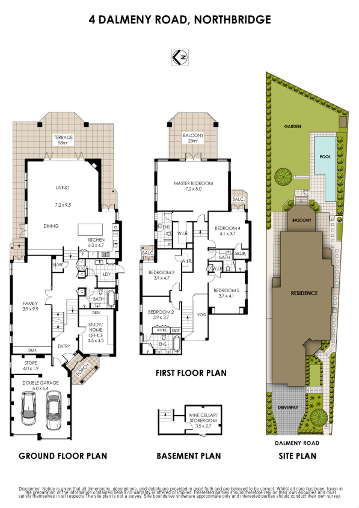 Floorplan of Homely house listing, 4 Dalmeny Road, Northbridge NSW 2063