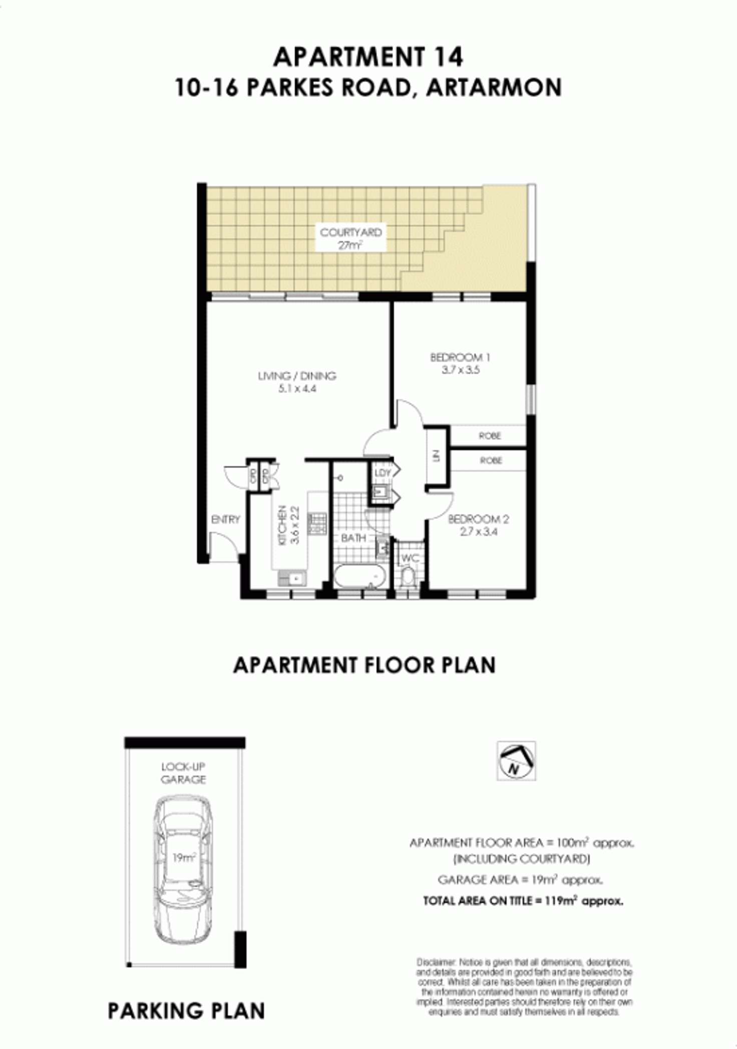 Floorplan of Homely unit listing, 14/10-16 Parkes Road, Artarmon NSW 2064