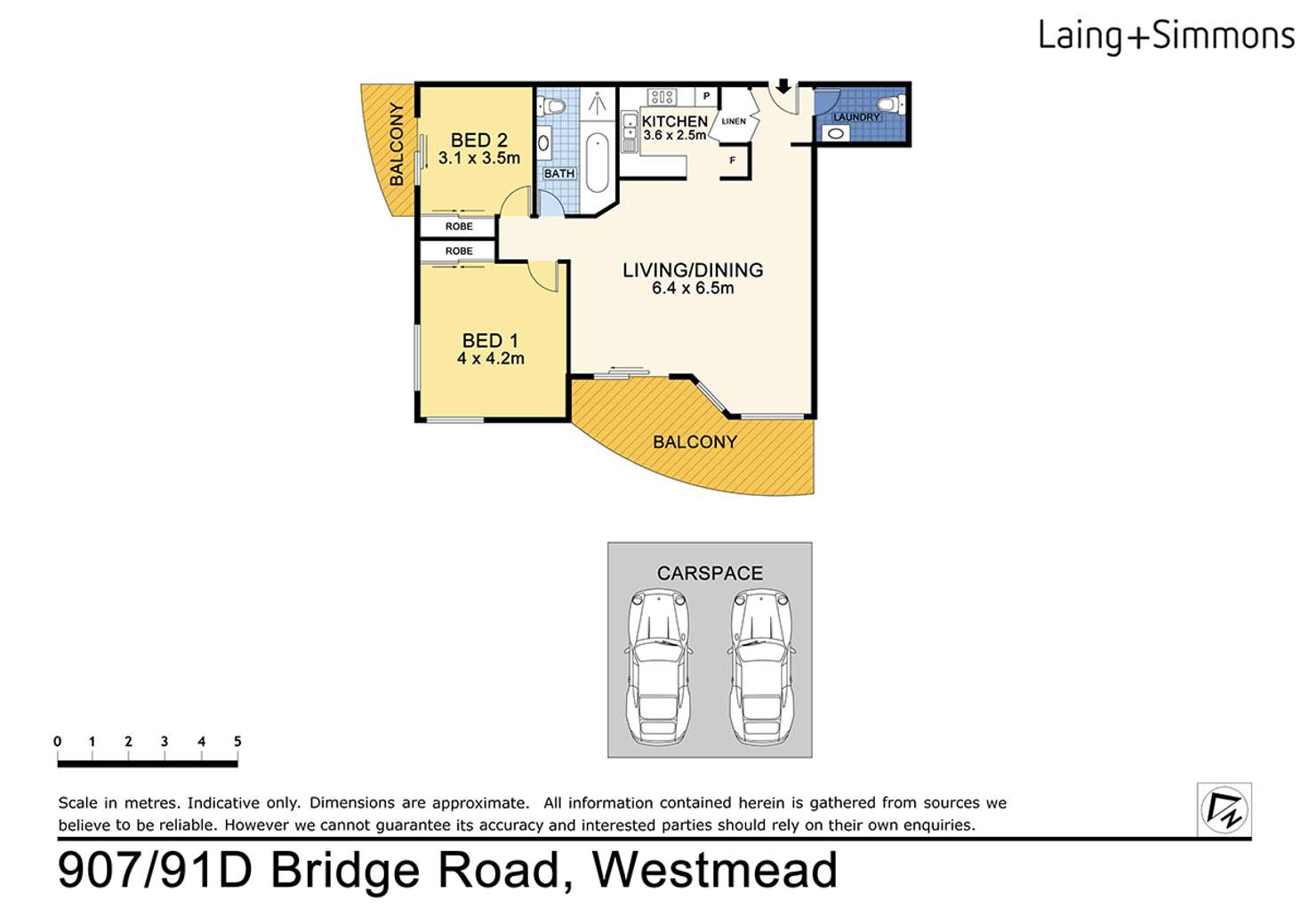 Floorplan of Homely apartment listing, 907/91D Bridge Rd, Westmead NSW 2145