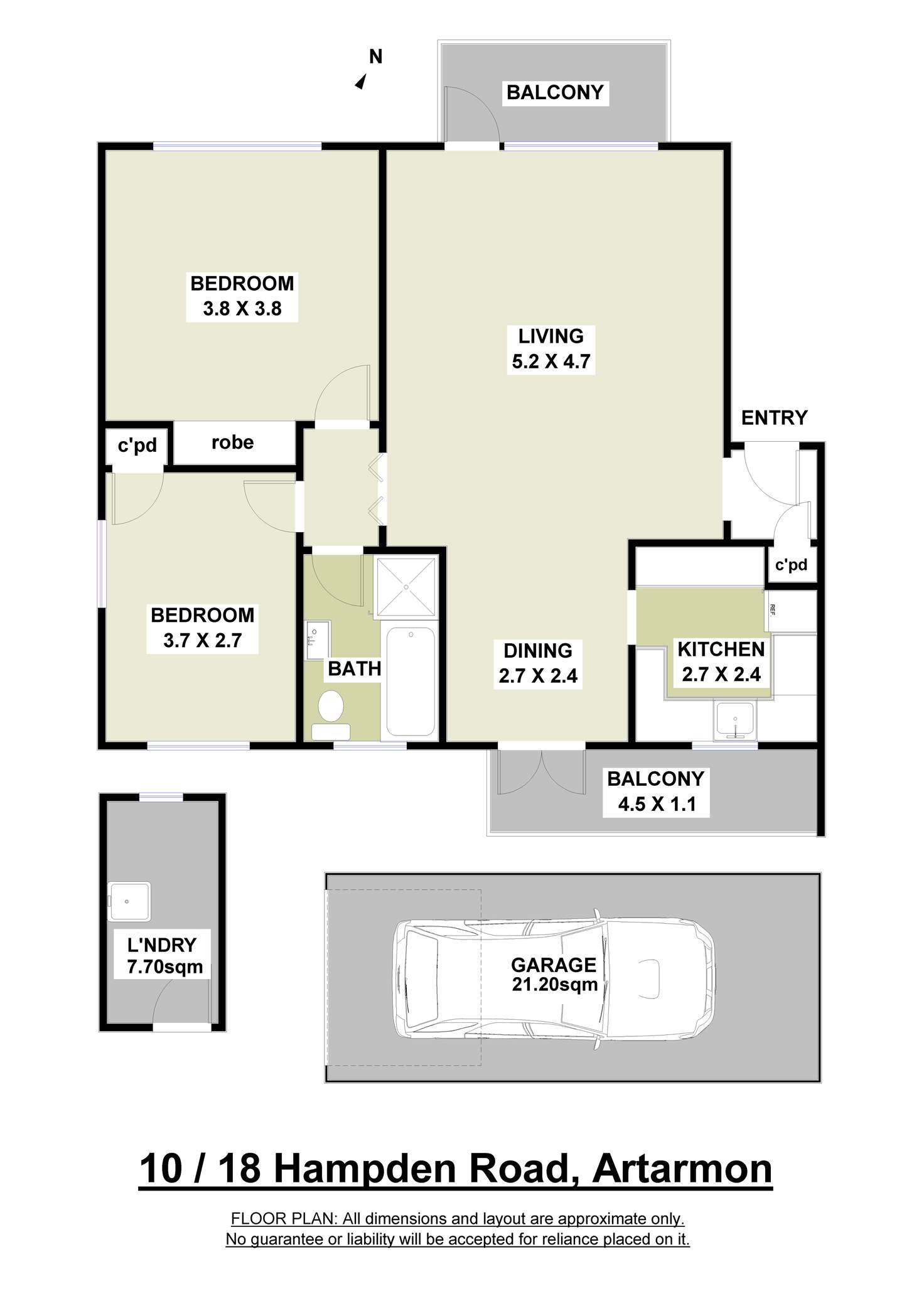 Floorplan of Homely apartment listing, 10/18 Hampden Road, Artarmon NSW 2064