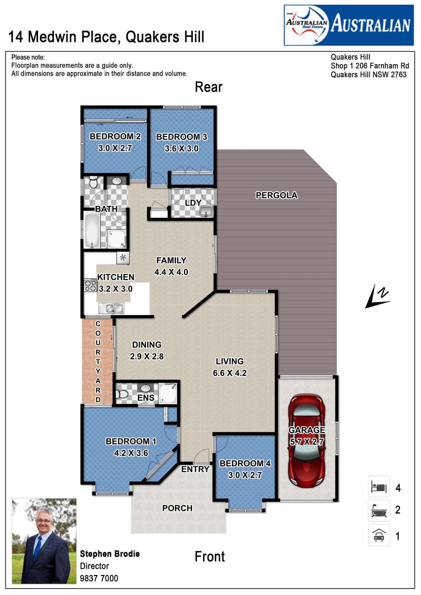 Floorplan of Homely house listing, 14 Medwin Place, Quakers Hill NSW 2763