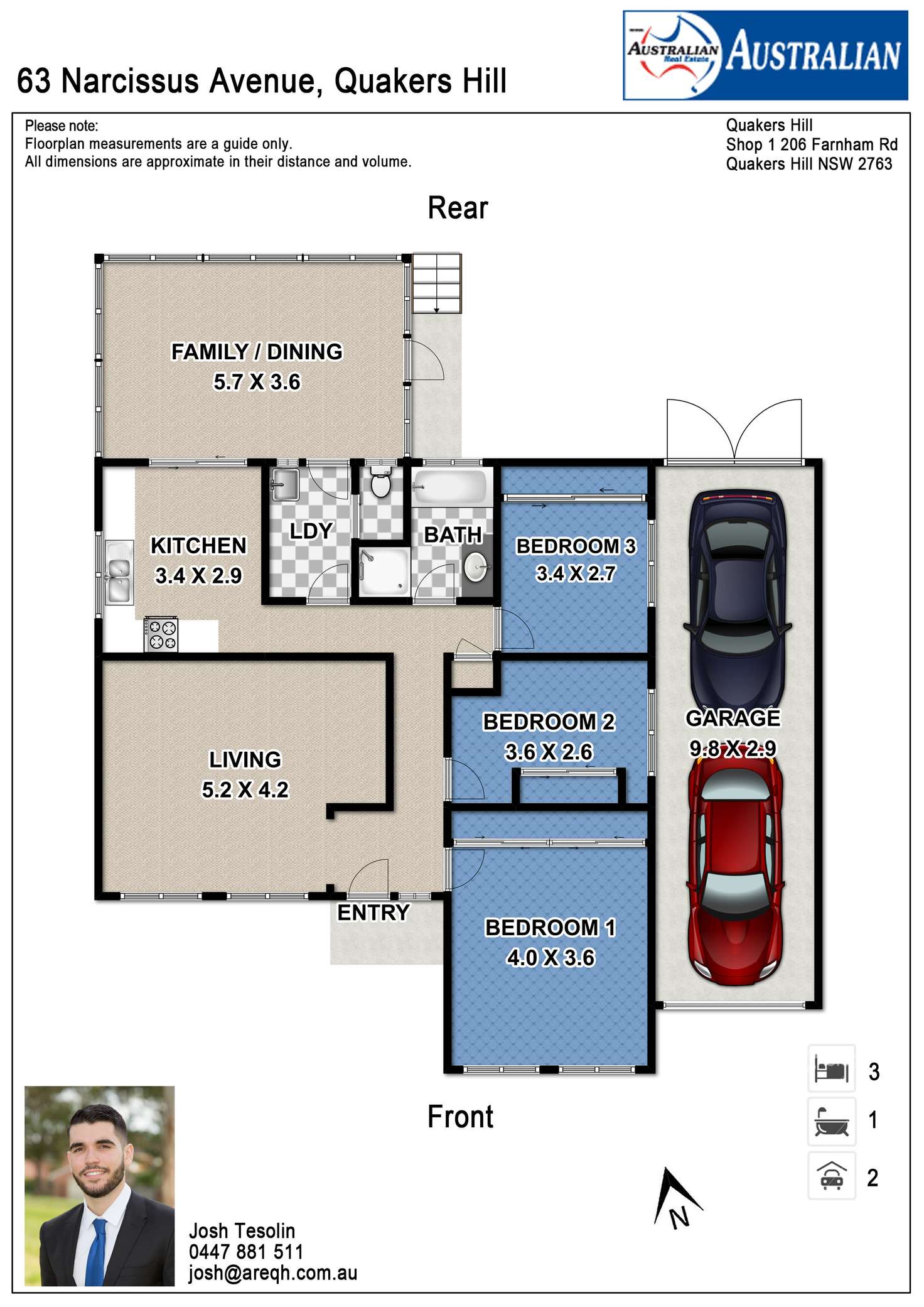 Floorplan of Homely house listing, 63 Narcissus Avenue, Quakers Hill NSW 2763