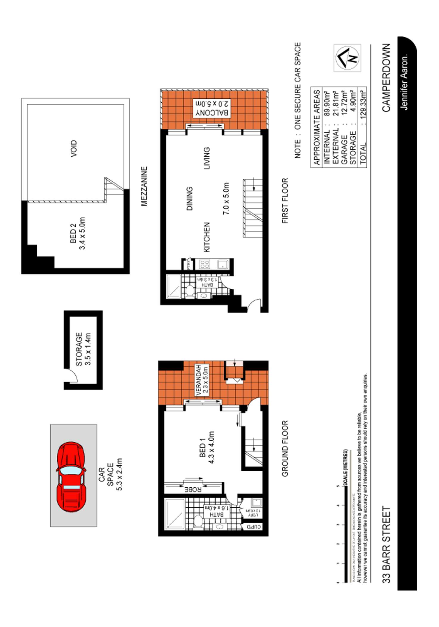 Floorplan of Homely terrace listing, 33 Barr Street, Camperdown NSW 2050