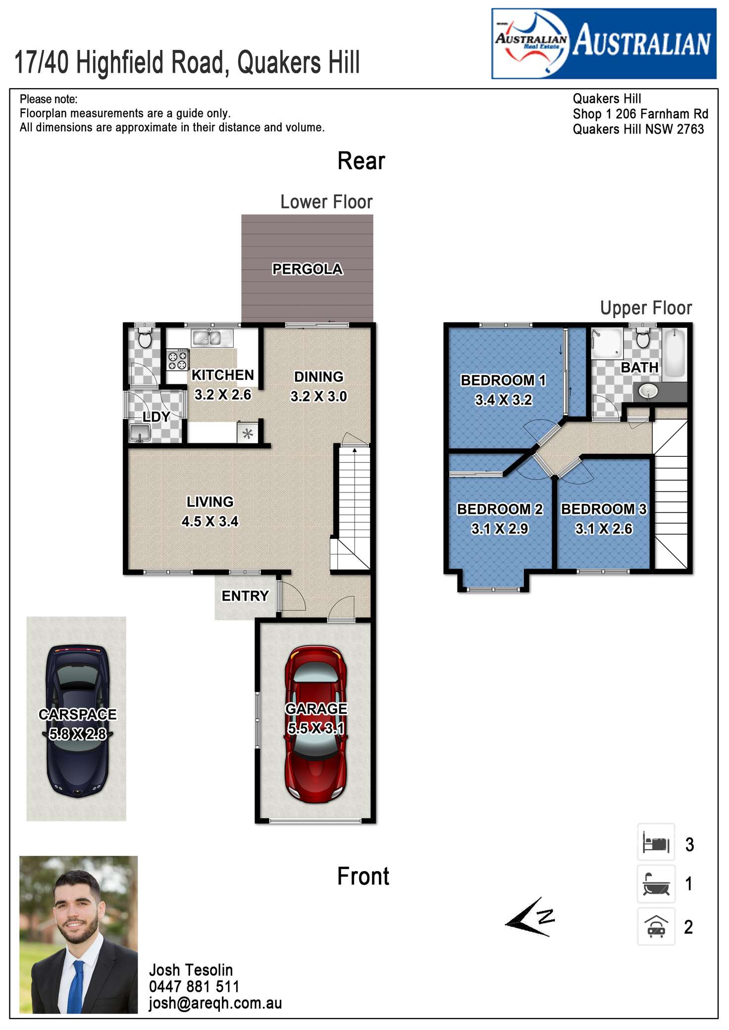 Floorplan of Homely townhouse listing, 17/40 Highfield Road, Quakers Hill NSW 2763