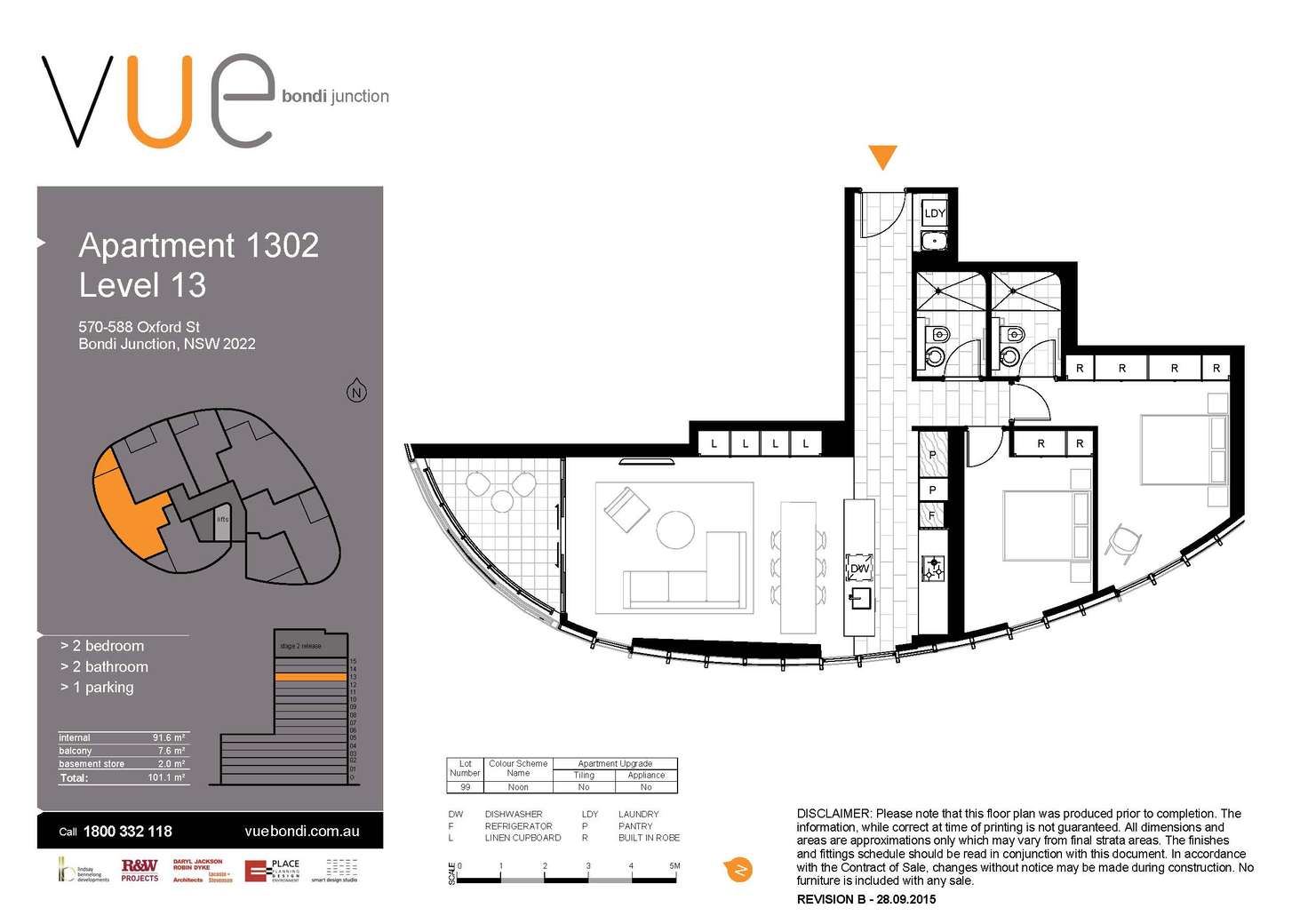 Floorplan of Homely apartment listing, 1302/570 Oxford Street, Bondi Junction NSW 2022