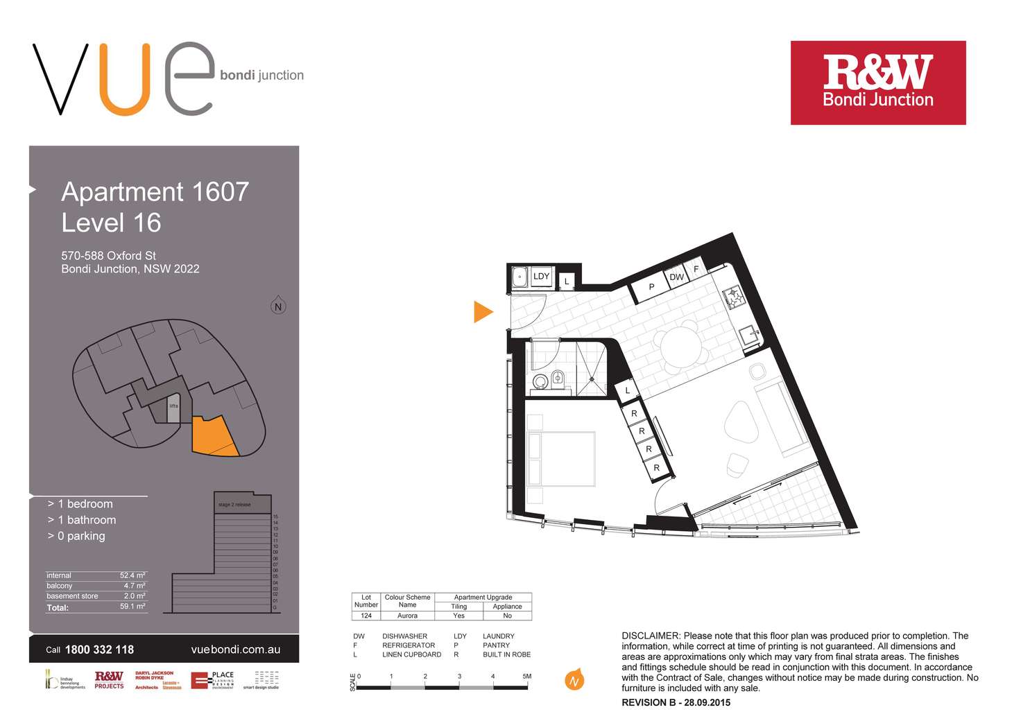 Floorplan of Homely apartment listing, VUE 1607/570 Oxford Street, Bondi Junction NSW 2022