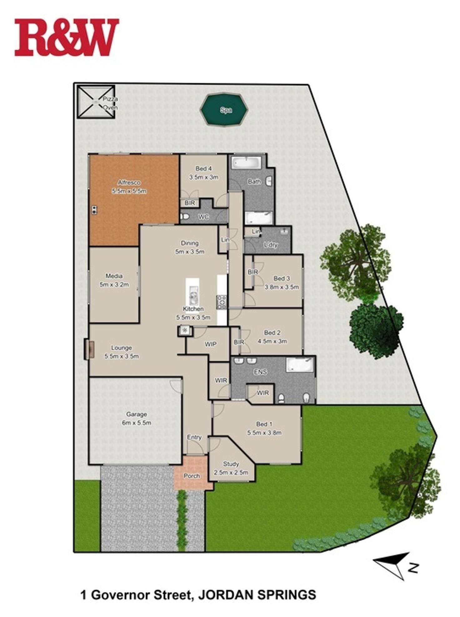 Floorplan of Homely house listing, 1 Governor Street, Jordan Springs NSW 2747