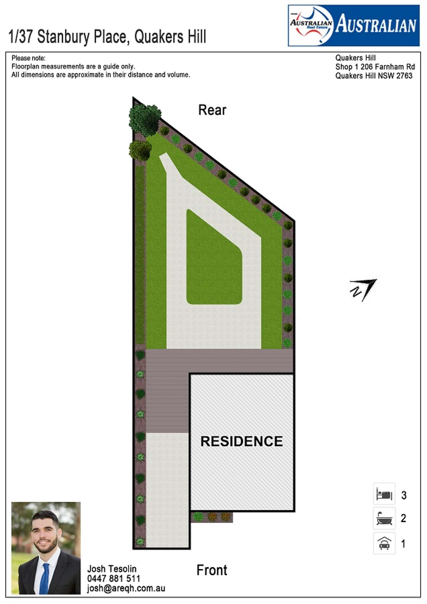 Floorplan of Homely townhouse listing, 1/37 Stanbury Place, Quakers Hill NSW 2763