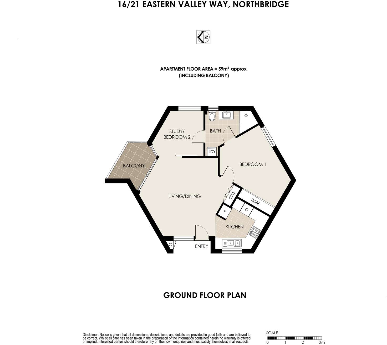Floorplan of Homely unit listing, 16/21 Eastern Valley Way, Northbridge NSW 2063