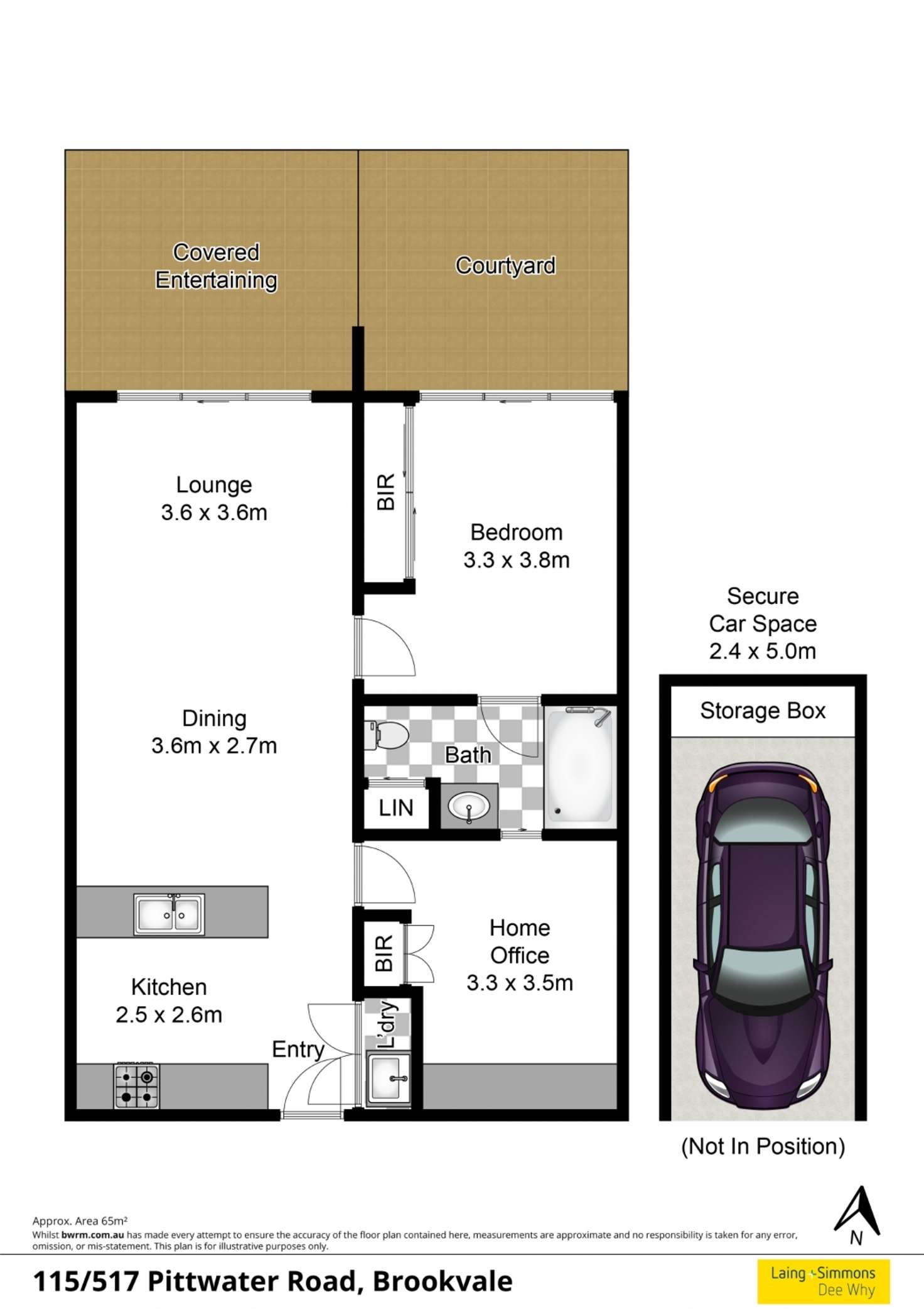 Floorplan of Homely unit listing, 115/517 Pittwater Road, Brookvale NSW 2100