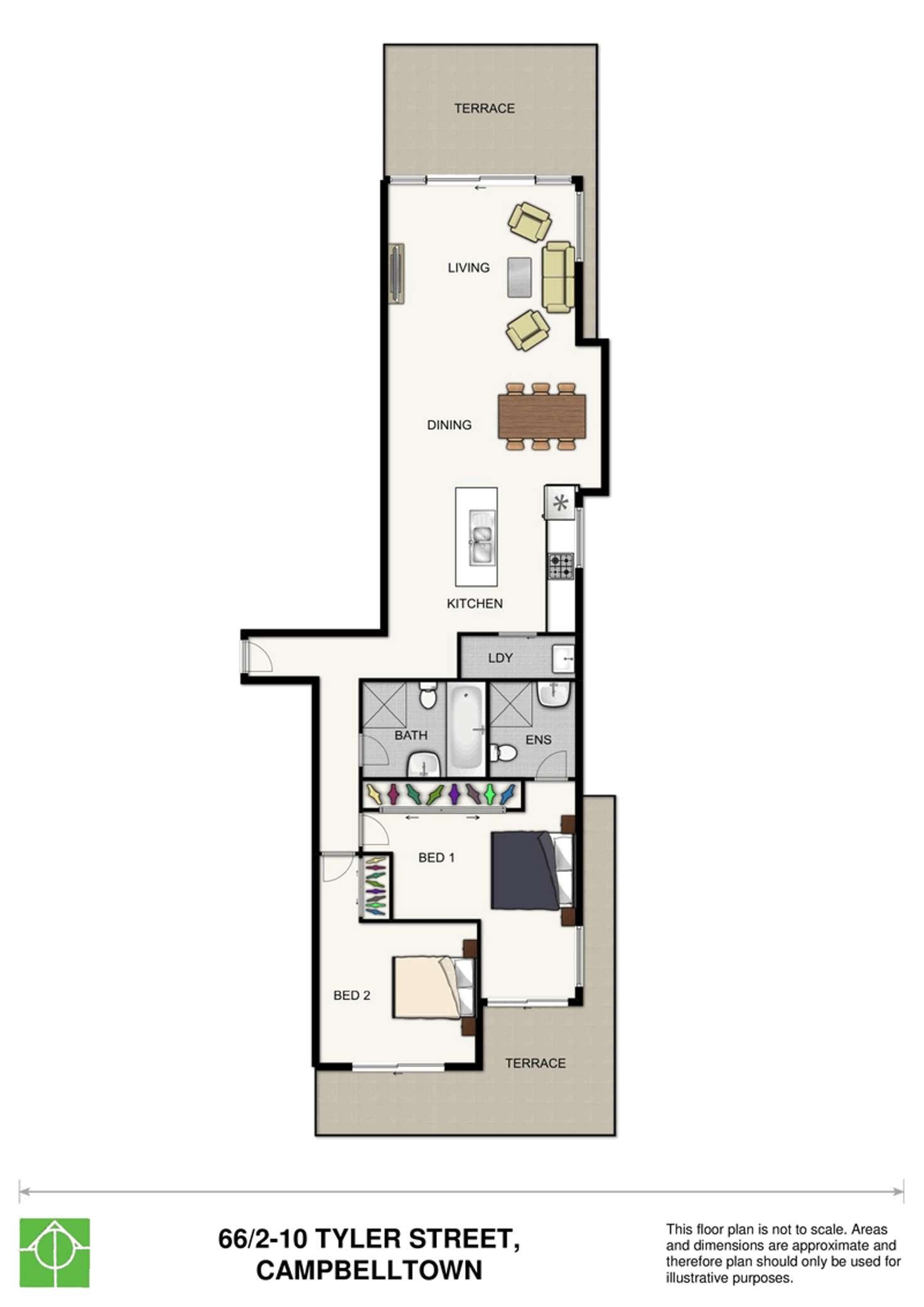 Floorplan of Homely apartment listing, 66/2-10 Tyler Street, Campbelltown NSW 2560