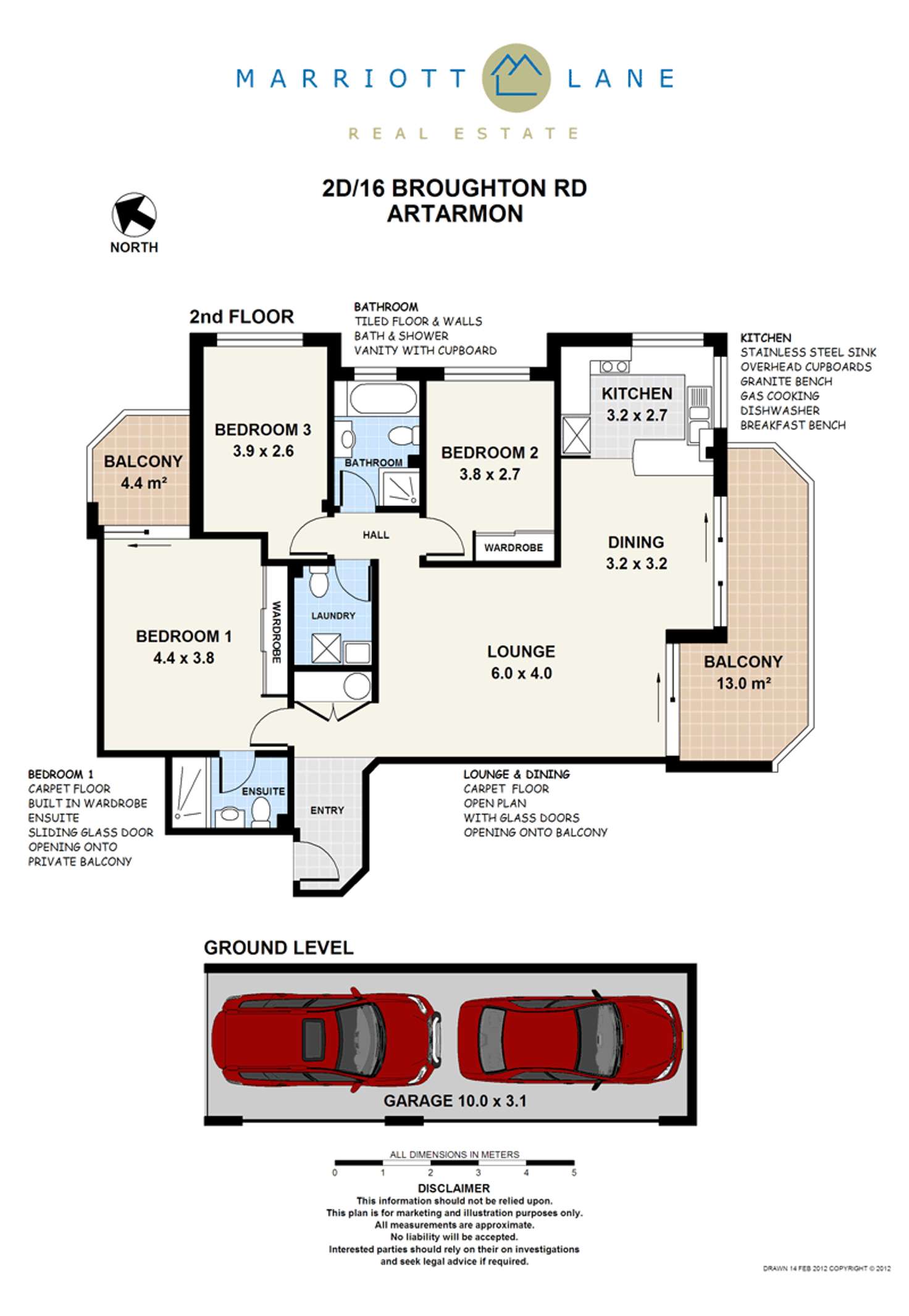Floorplan of Homely unit listing, 2D/16 Broughton Road, Artarmon NSW 2064
