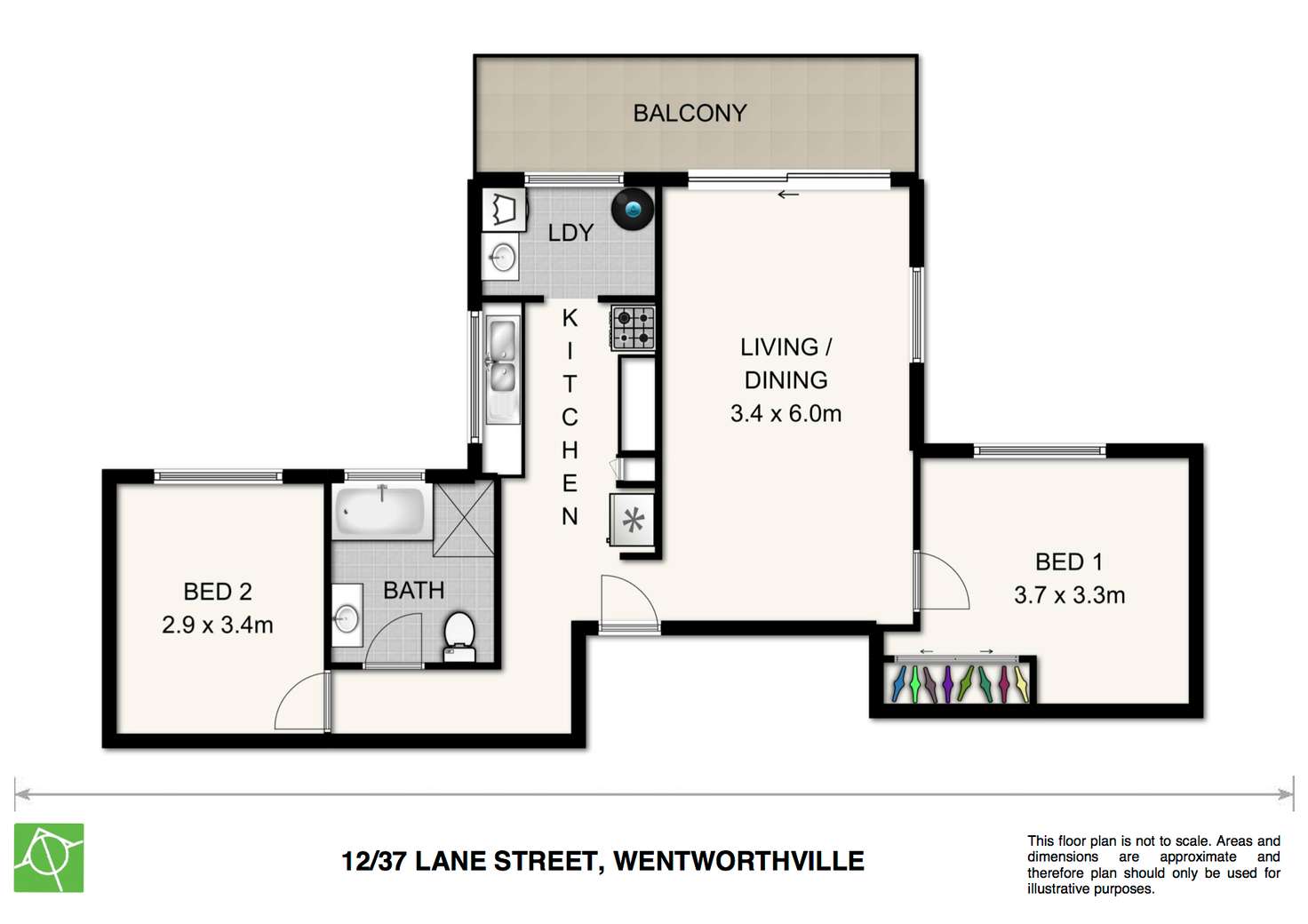 Floorplan of Homely unit listing, 12/37 Lane Street, Wentworthville NSW 2145