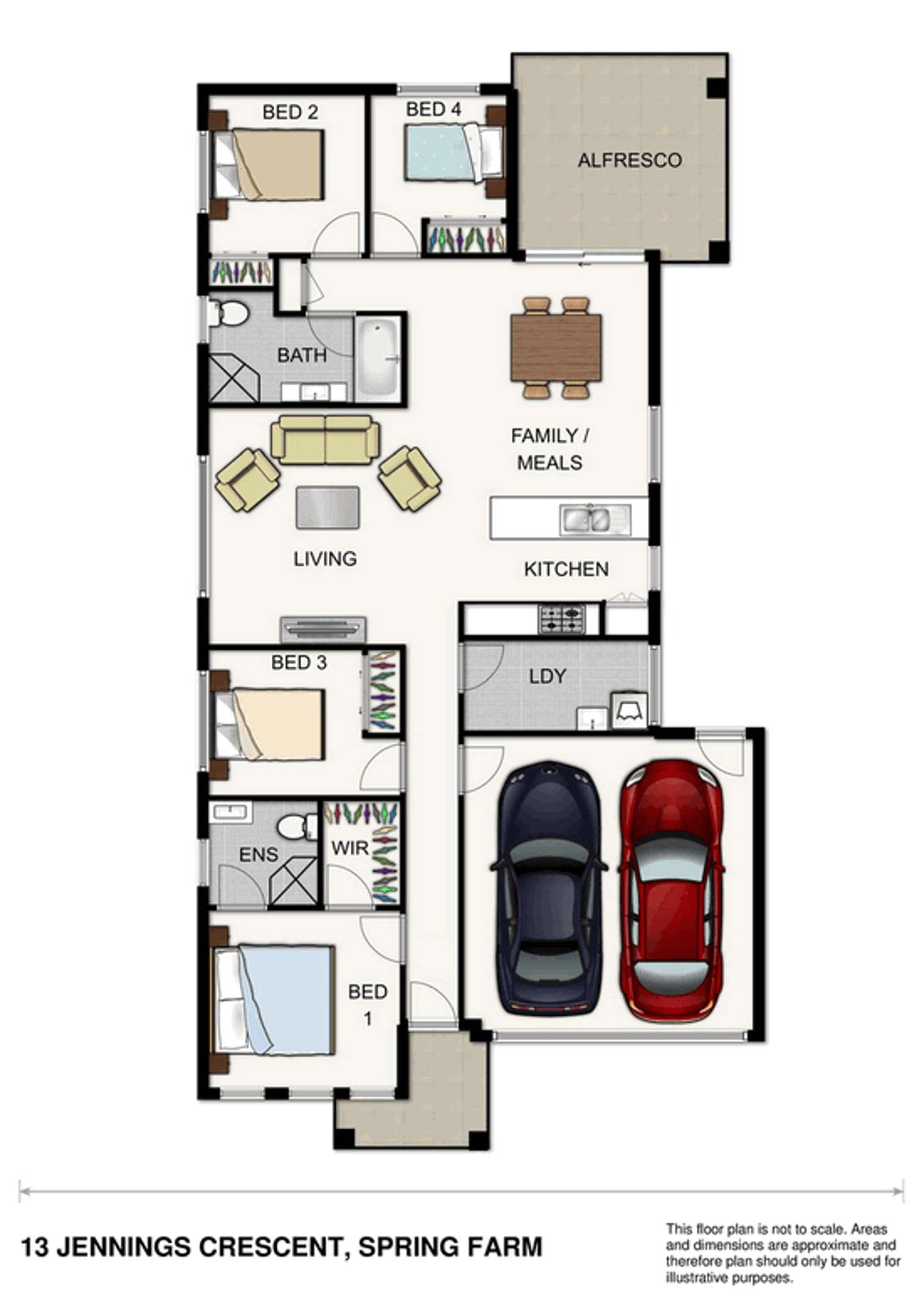 Floorplan of Homely house listing, 13 Jennings Crescent, Spring Farm NSW 2570