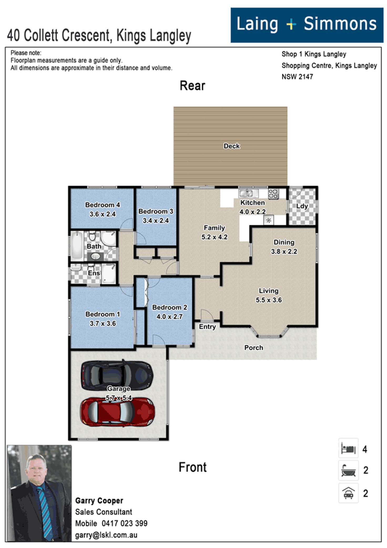 Floorplan of Homely house listing, 40 Collett Crescent, Kings Langley NSW 2147