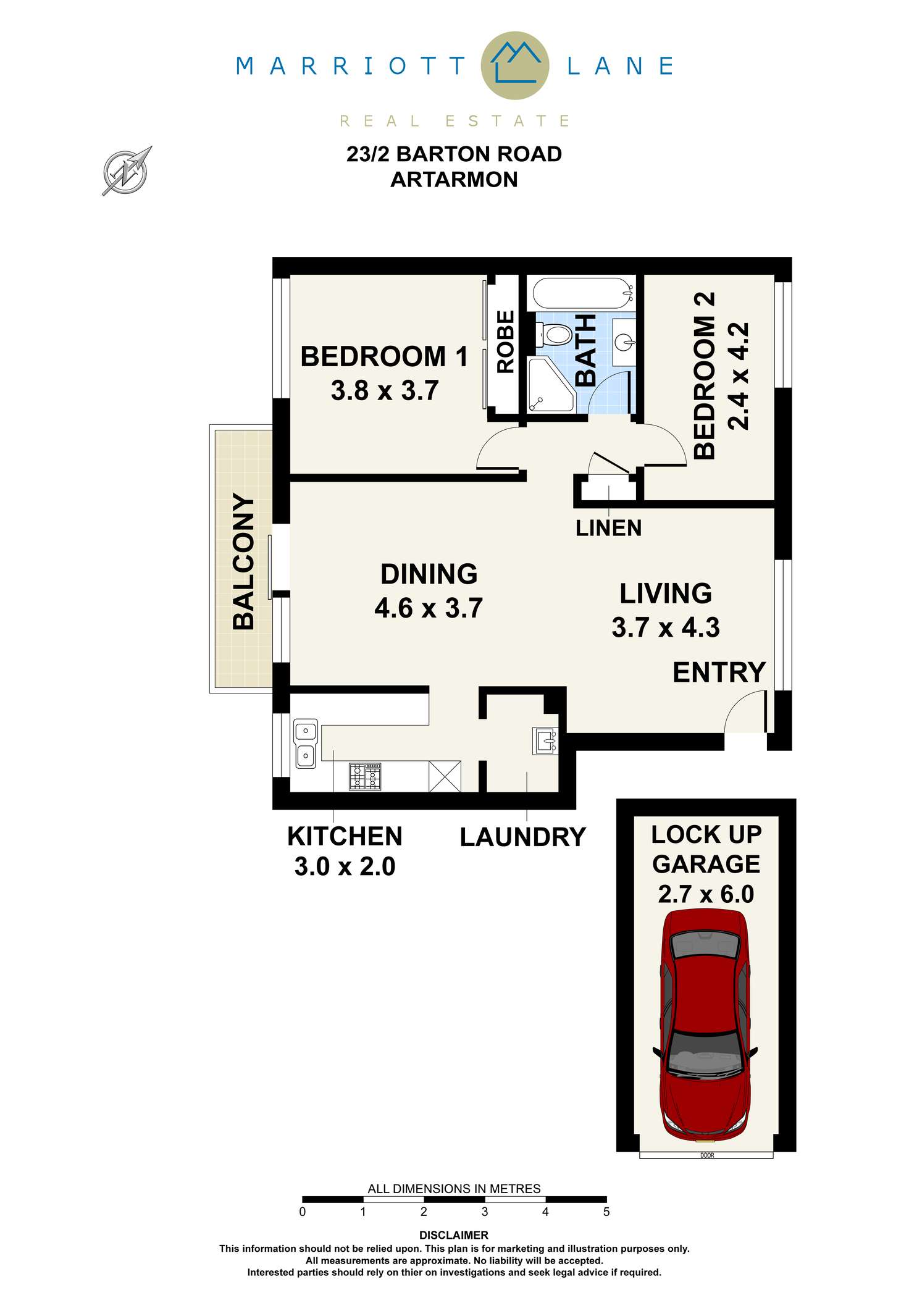 Floorplan of Homely unit listing, 23/2 Barton Road, Artarmon NSW 2064