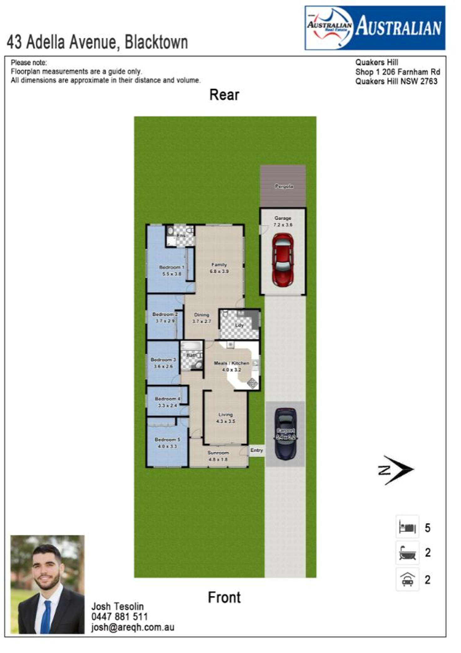 Floorplan of Homely house listing, 43 Adella Avenue, Blacktown NSW 2148