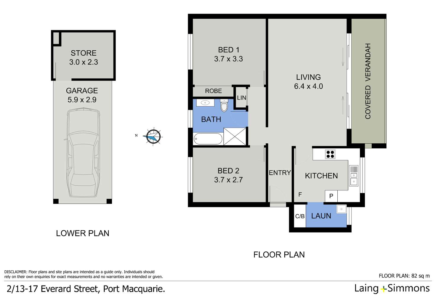 Floorplan of Homely unit listing, 2/13-17 Everard Street, Port Macquarie NSW 2444