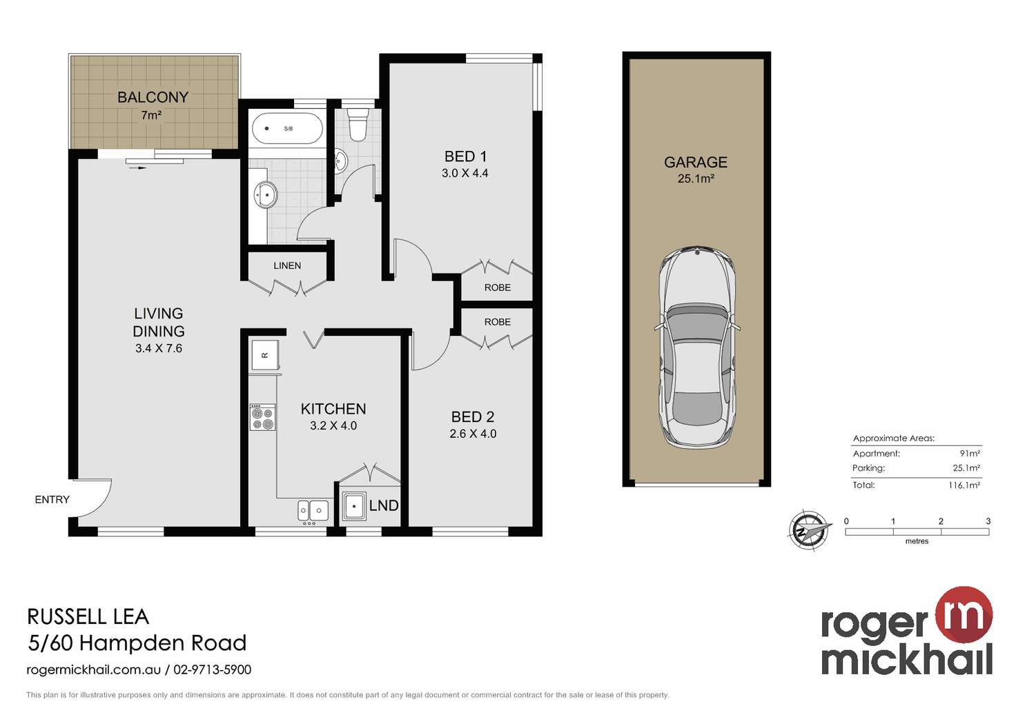 Floorplan of Homely apartment listing, 5/60 Hampden Road, Russell Lea NSW 2046