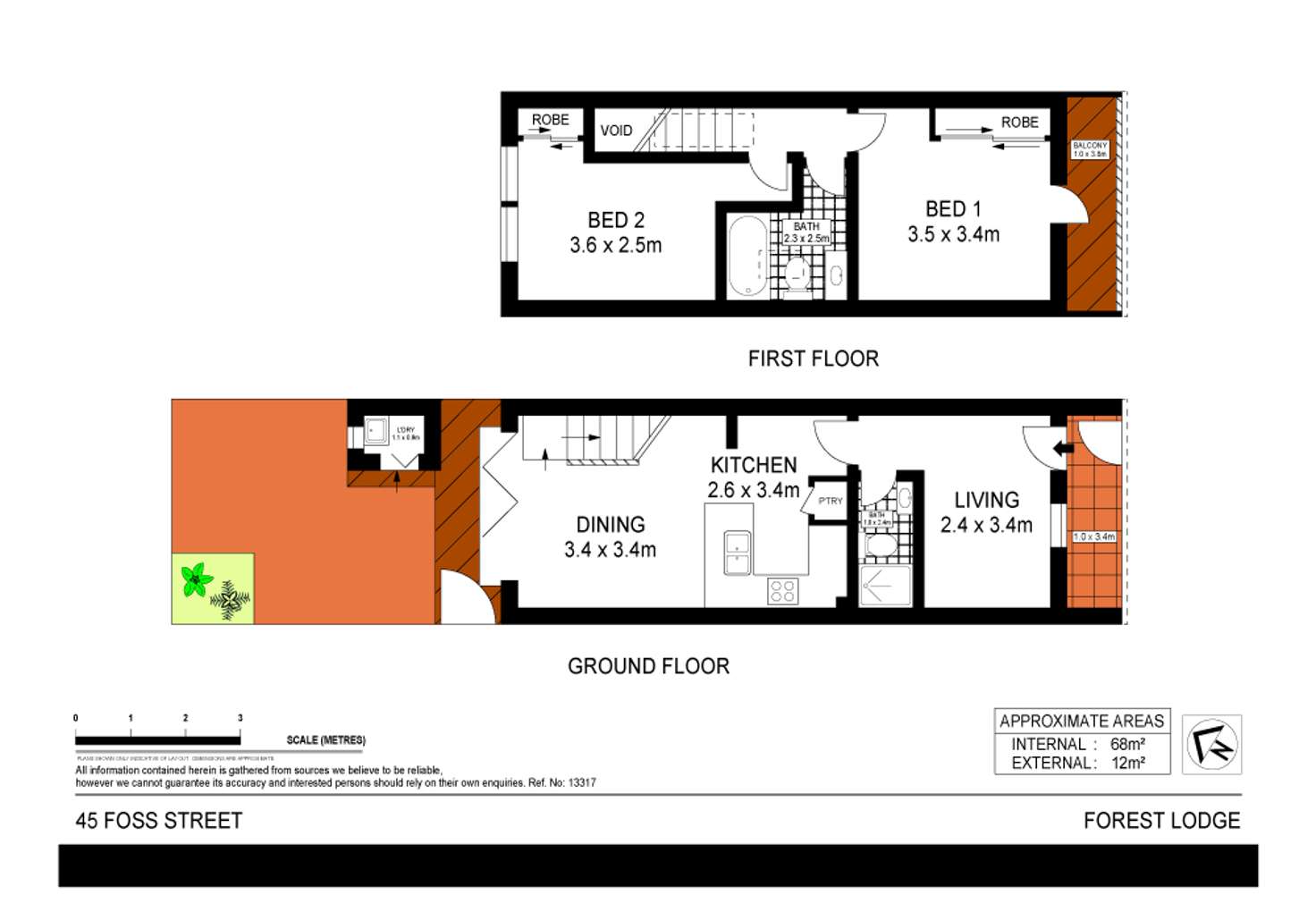 Floorplan of Homely house listing, 45 Foss Street, Forest Lodge NSW 2037