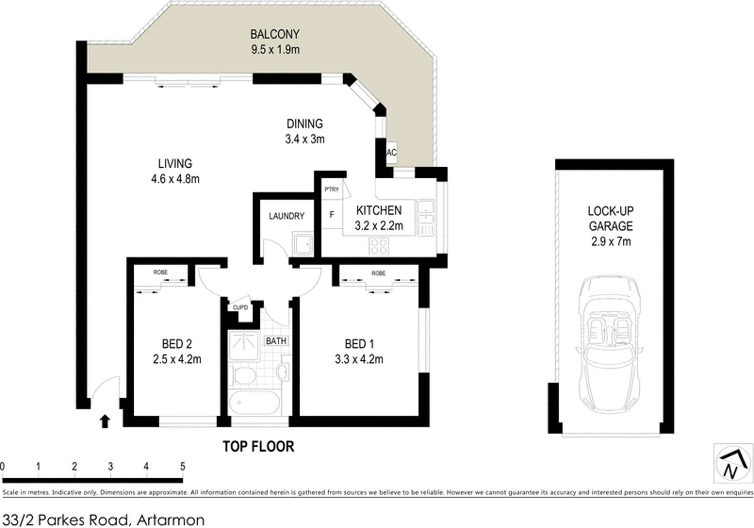 Floorplan of Homely unit listing, 33/2 Parkes Road, Artarmon NSW 2064