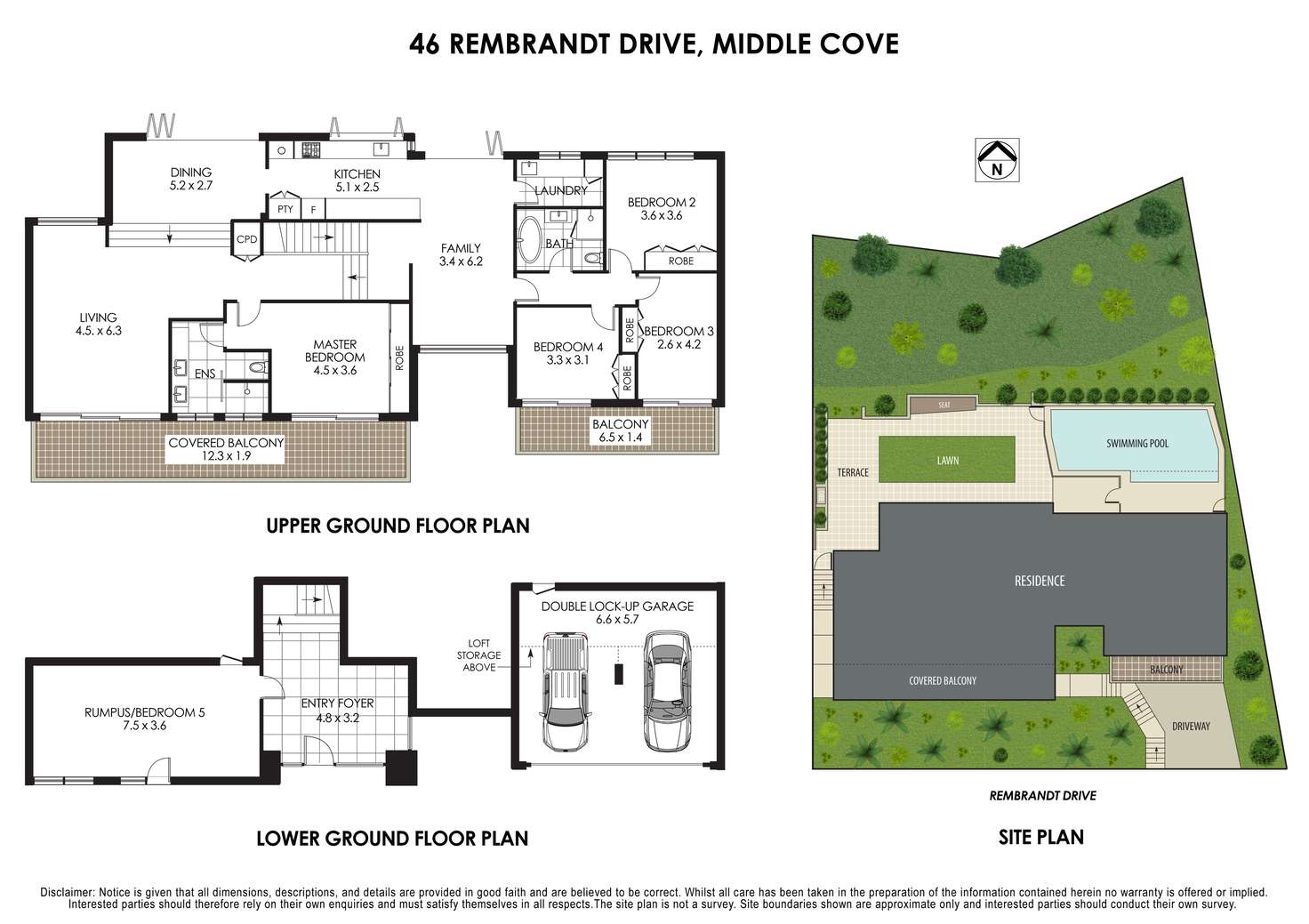 Floorplan of Homely house listing, 46 Rembrandt Drive, Middle Cove NSW 2068