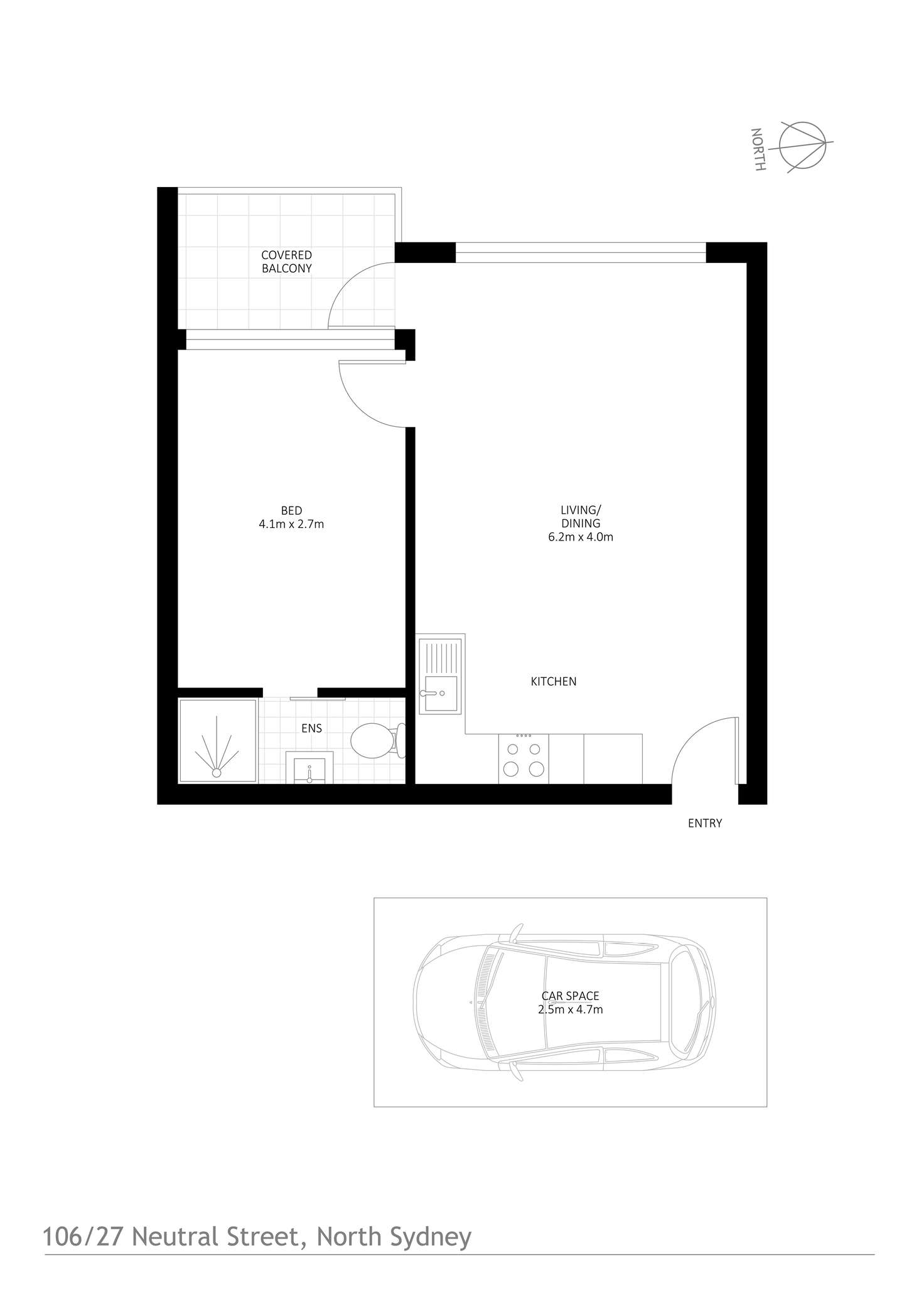 Floorplan of Homely apartment listing, 106/27 Neutral Street, North Sydney NSW 2060
