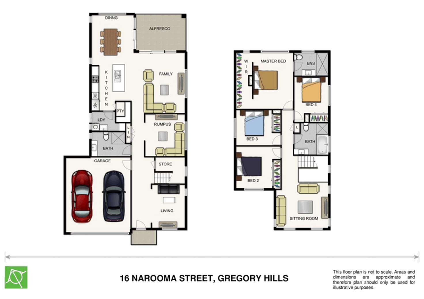 Floorplan of Homely house listing, 16 Narooma Street, Gregory Hills NSW 2557
