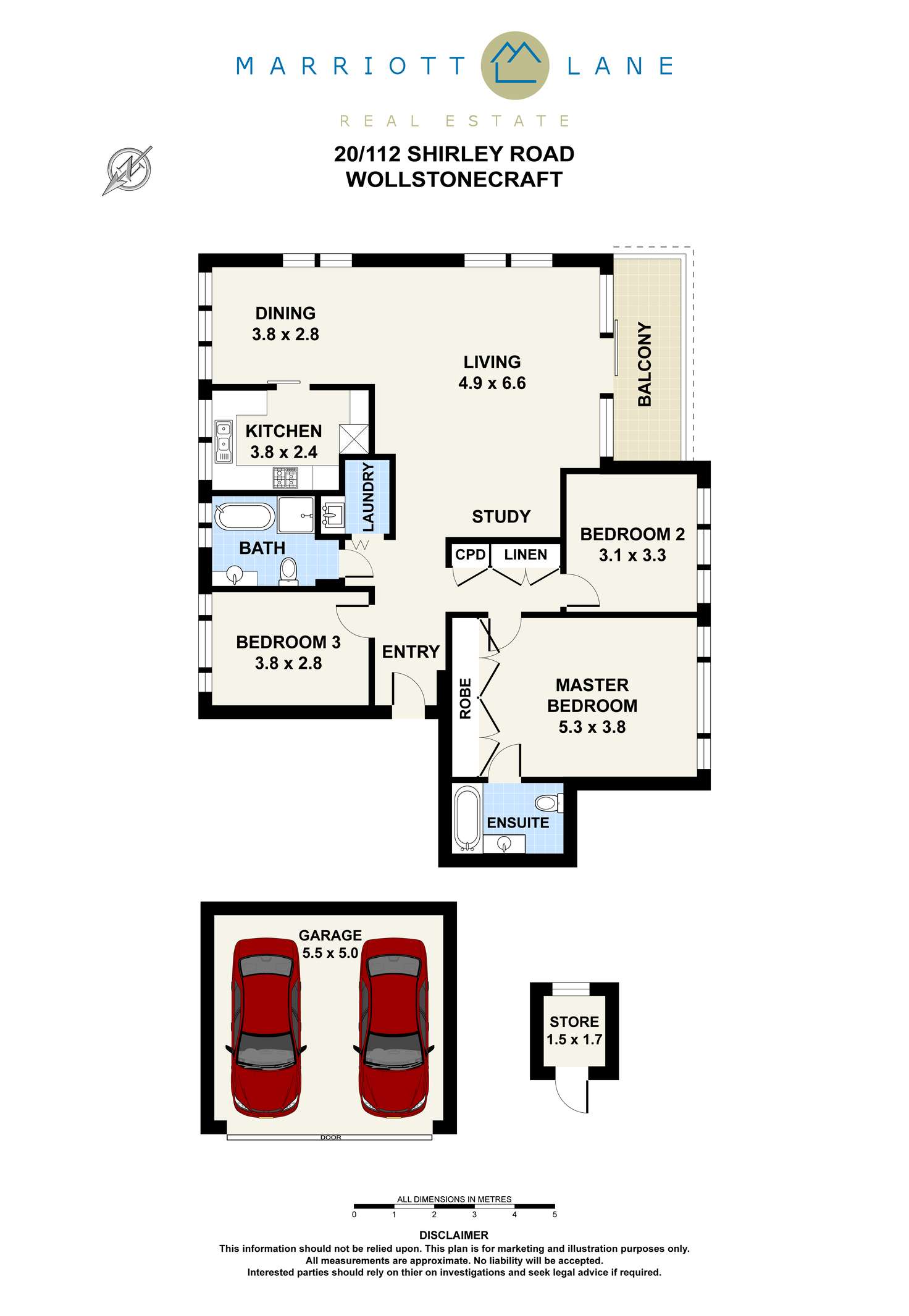 Floorplan of Homely apartment listing, 20/112 Shirley Road, Wollstonecraft NSW 2065