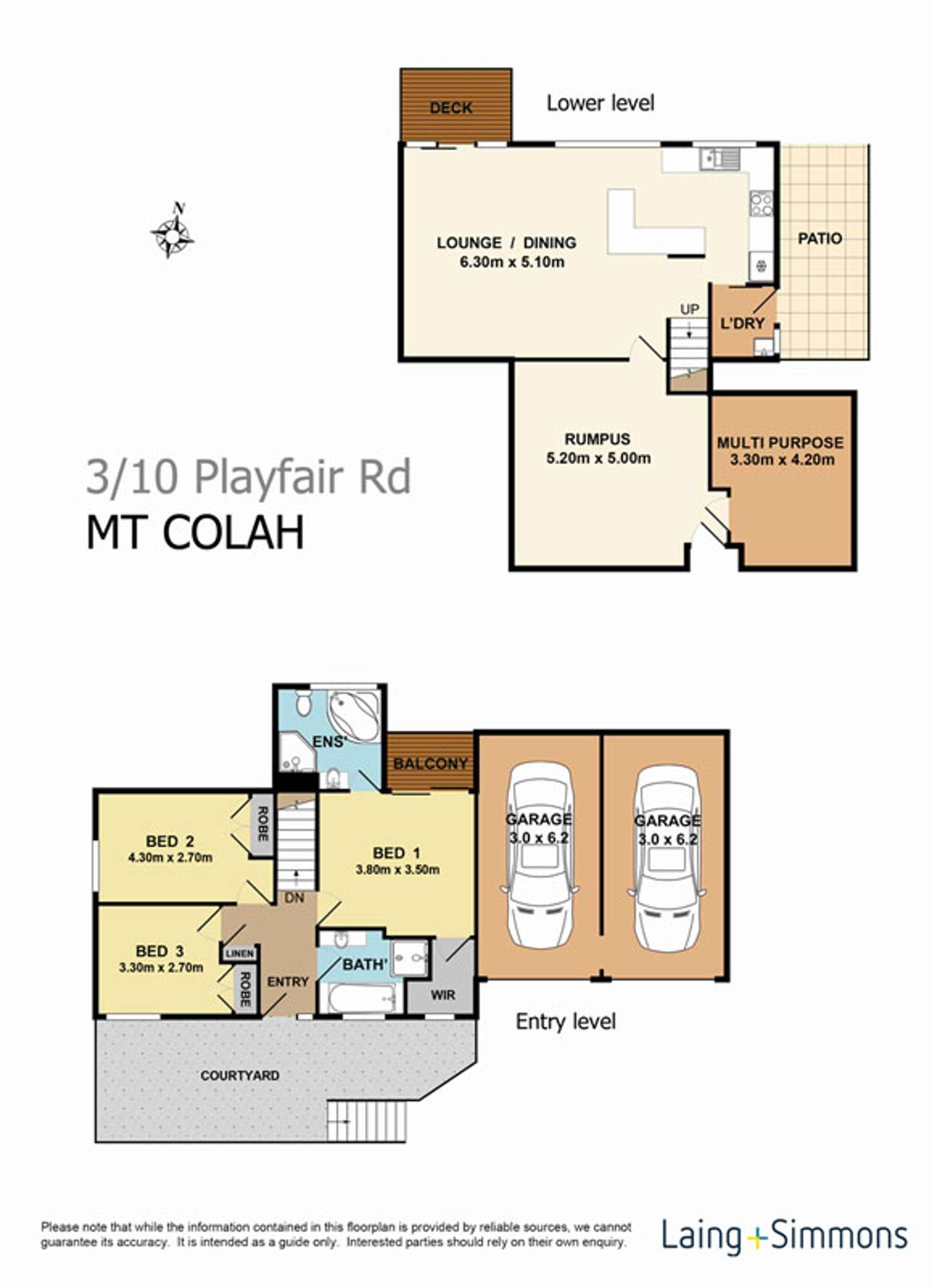 Floorplan of Homely townhouse listing, 3/10 Playfair Road, Mount Colah NSW 2079