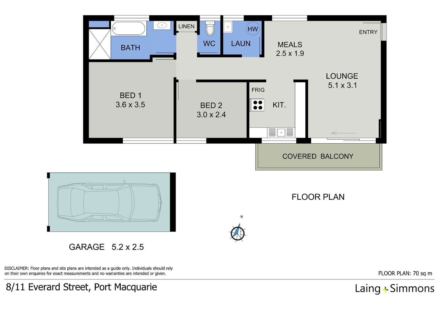 Floorplan of Homely unit listing, 8/11 Everard Street, Port Macquarie NSW 2444