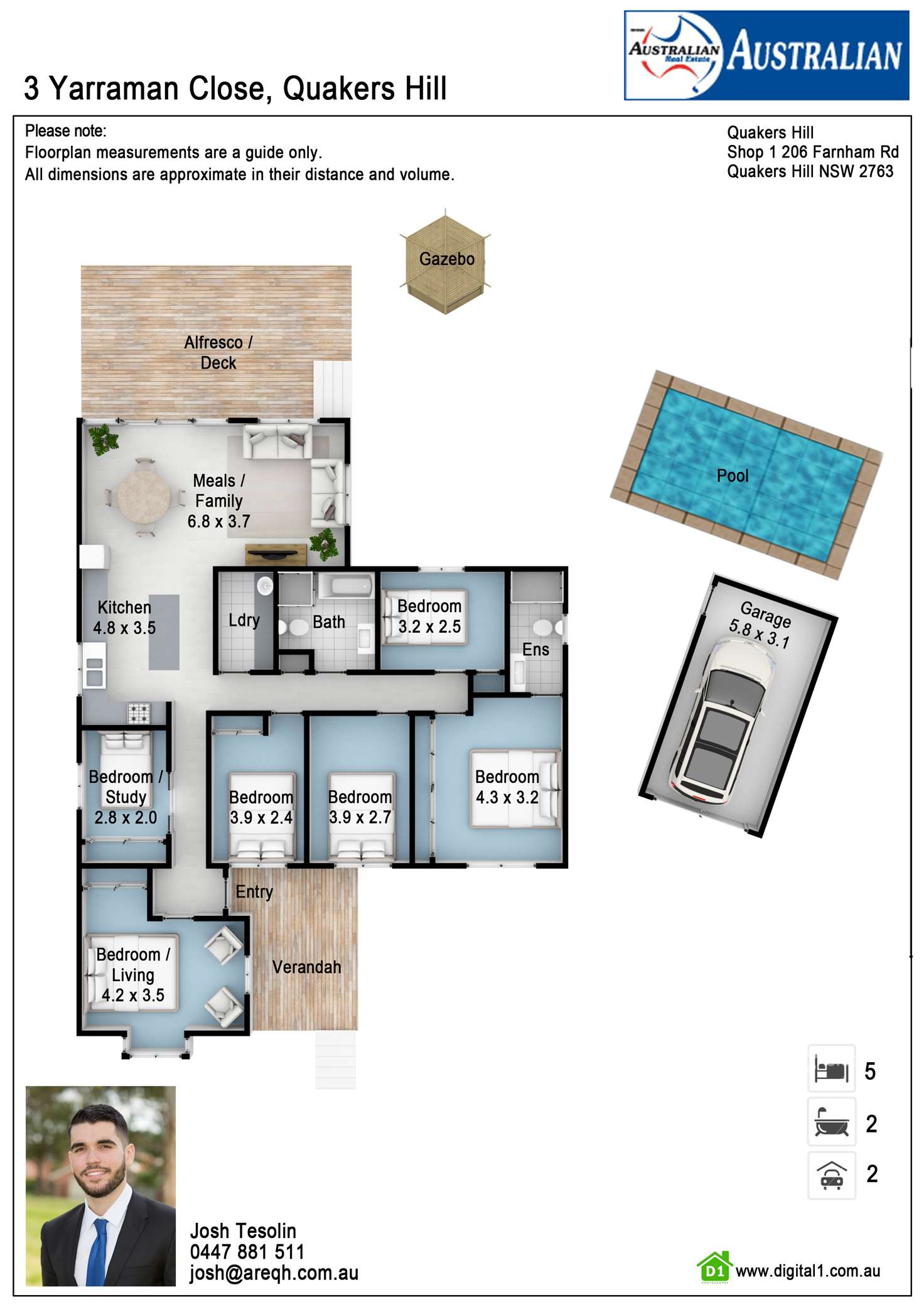 Floorplan of Homely house listing, 3 Yarraman Close, Quakers Hill NSW 2763