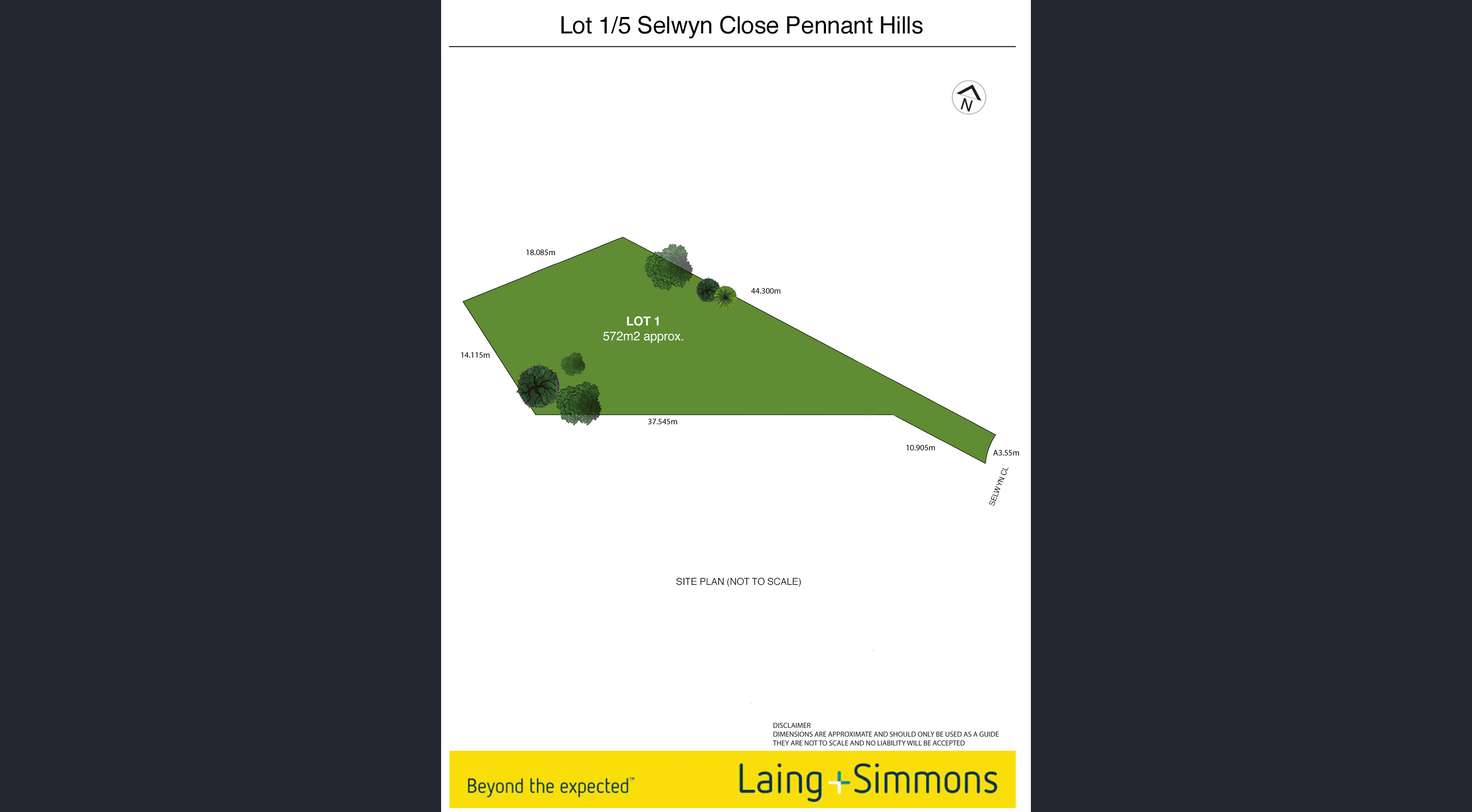 Floorplan of Homely residentialLand listing, 1/5 Selwyn Close, Pennant Hills NSW 2120