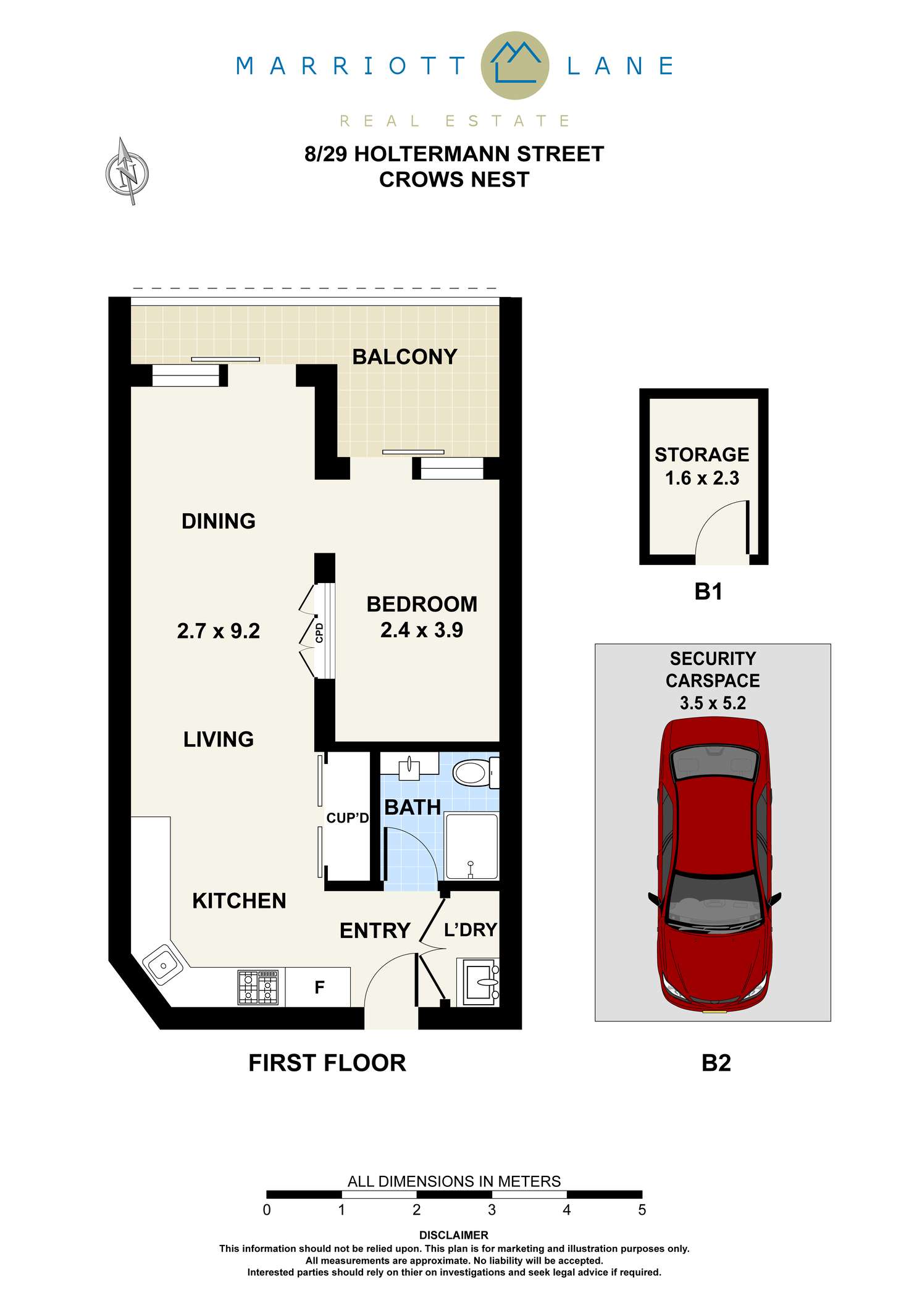 Floorplan of Homely unit listing, 8/29 Holtermann Street, Crows Nest NSW 2065