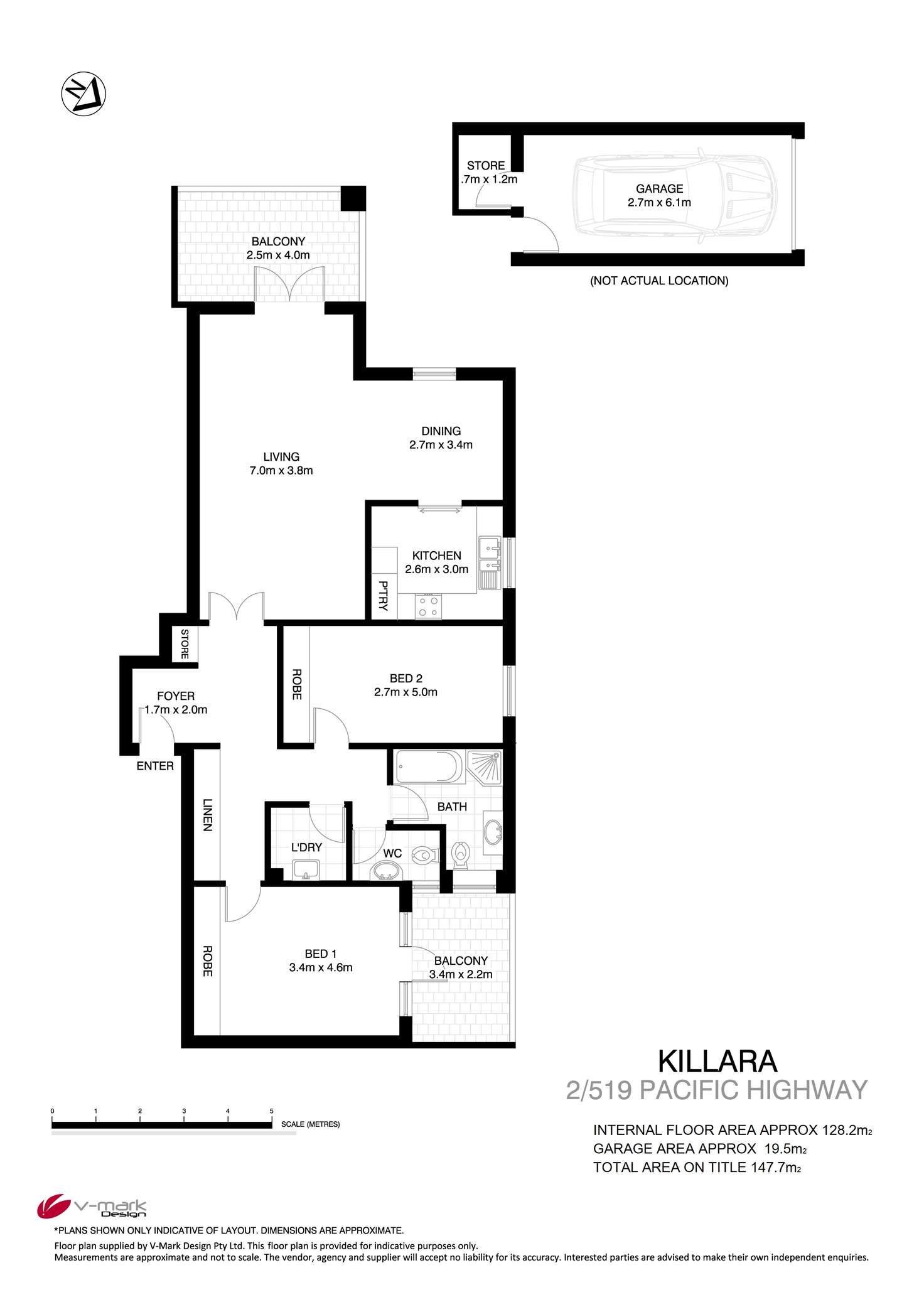 Floorplan of Homely apartment listing, 2/519 Pacific Highway, Killara NSW 2071